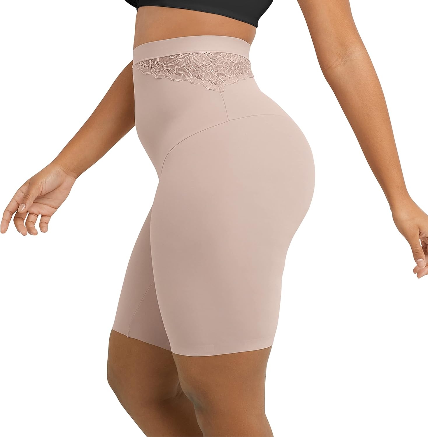 image:imageFlexees Womens Maiden Form Sleek Smoother HiWaist ShortyEvening Blush