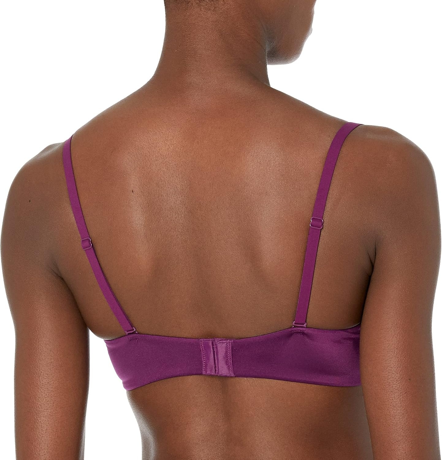 image:imageMaidenform Underwire Demi Bra Best PushUp Bra with Wonderbra Technology Smoothing LaceTrim Bra with PushUp CupsVenetian PurpleBlack