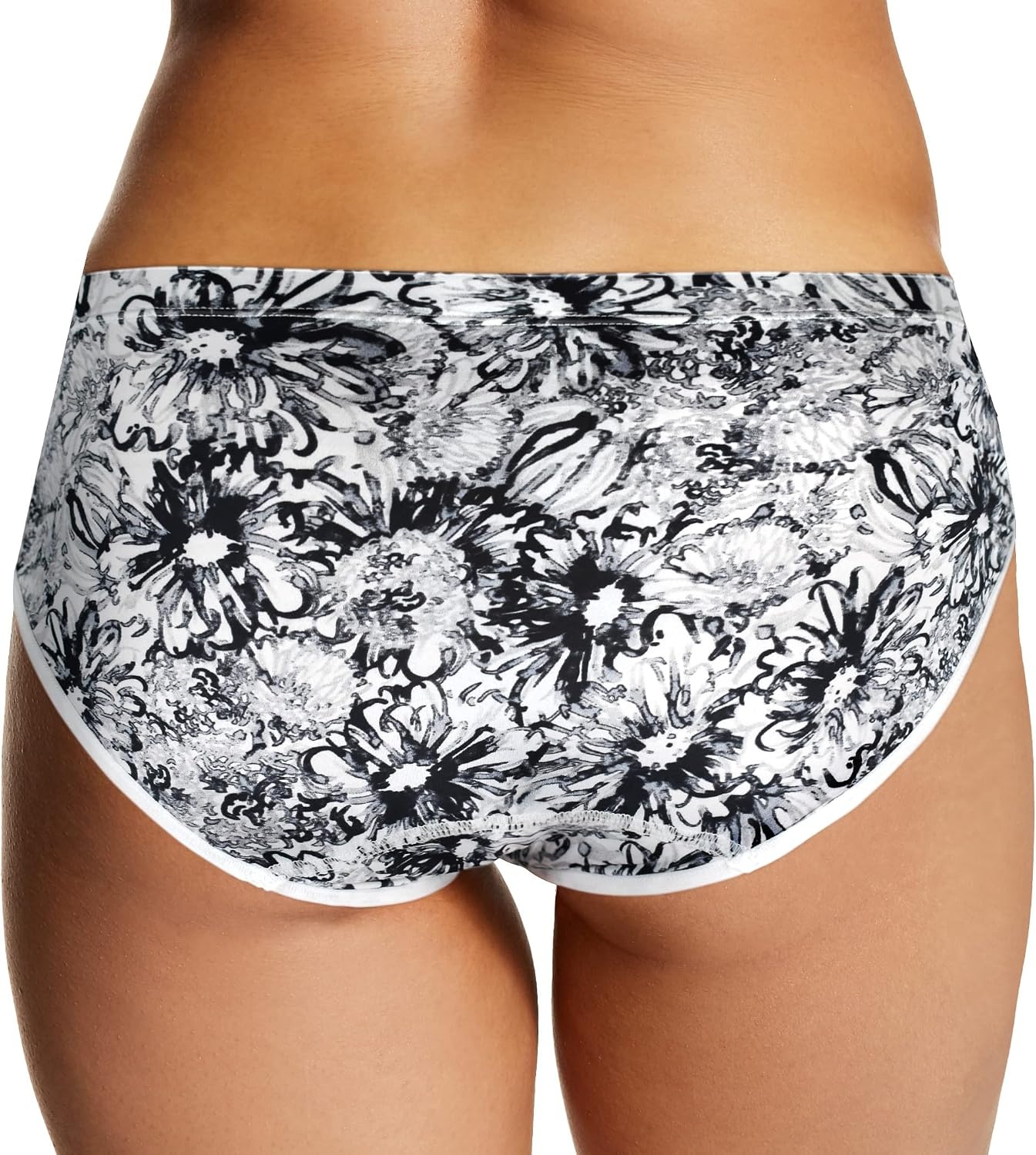 image:imageMaidenform Womens Bikini Underwear Barely There Microfiber Panties No Panty Lines 3packBlackMarker Floral PrintNavy