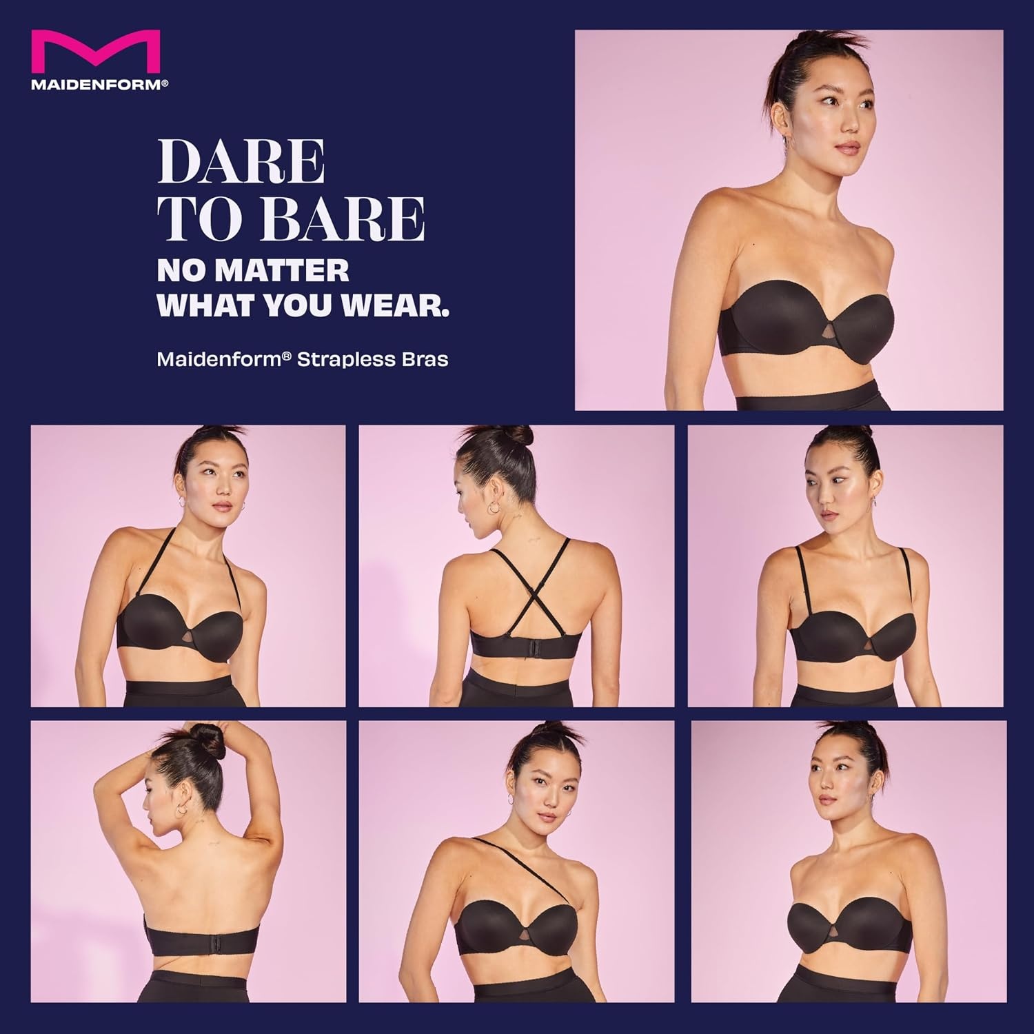 image:imageMaidenform Womens DreamWire MultiWay Underwire Bra Strapless 6Way Convertible BraWhite