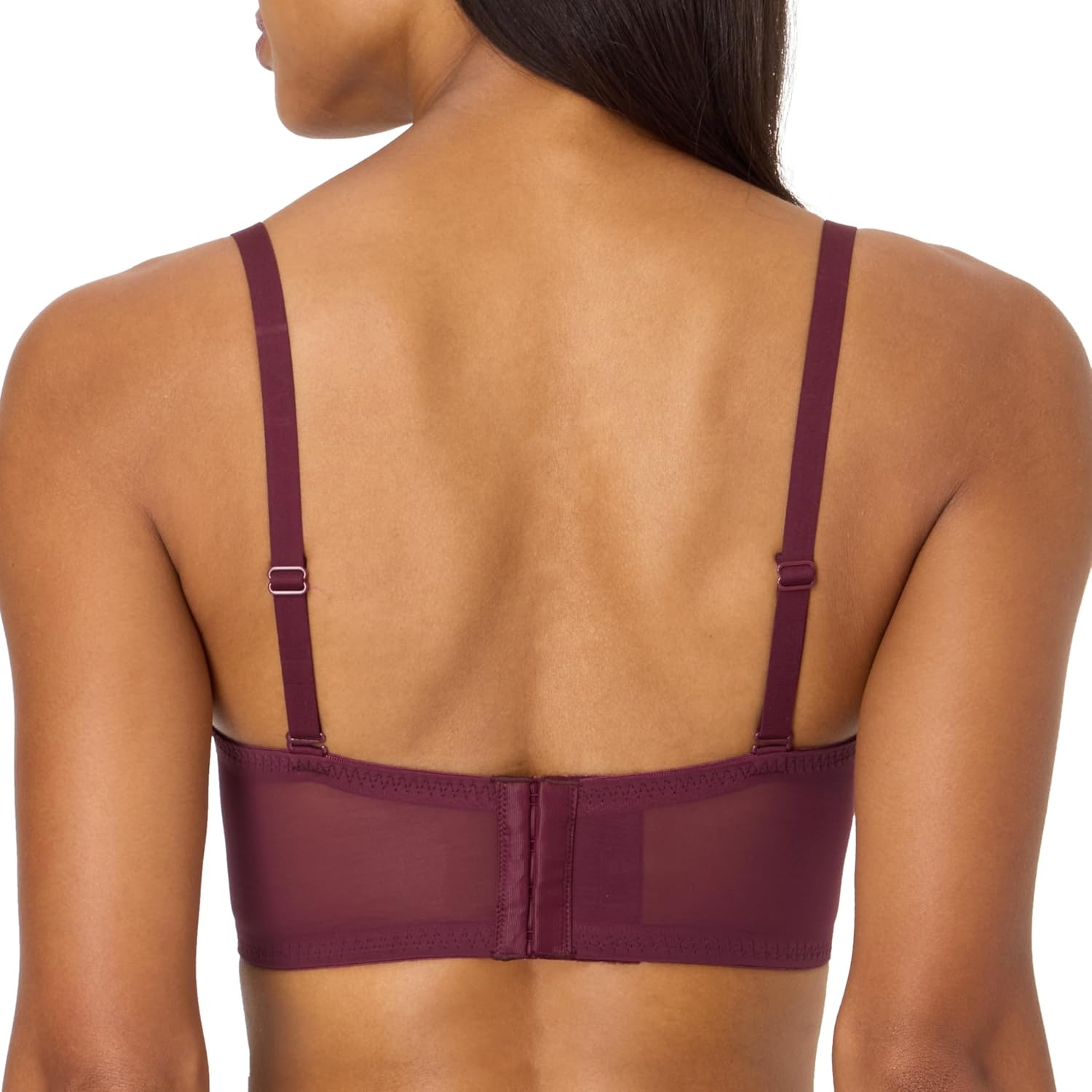 image:imageMaidenform Womens Lace Bralette Padded Longline Bralettes Convertible Wireless Bras for Women PlusNightfire Red