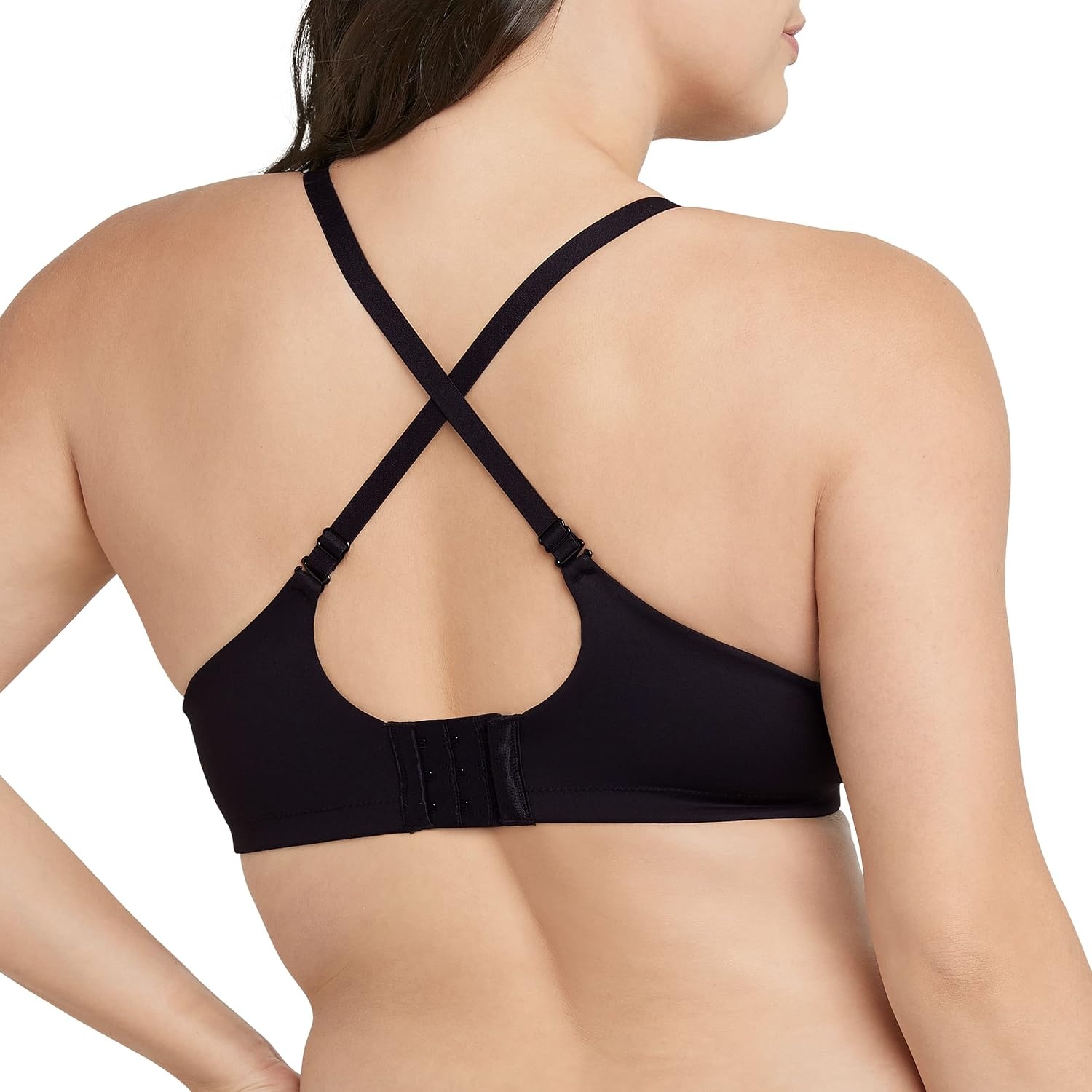 image:imageMaidenform Womens M Soft Support Wireless Bralette Soft Convertible Bra with LaceBlack