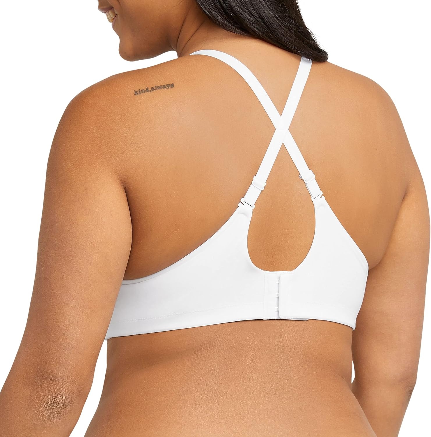 image:imageMaidenform Womens M Soft Support Wireless Bralette Soft Convertible Bra with LaceWhite