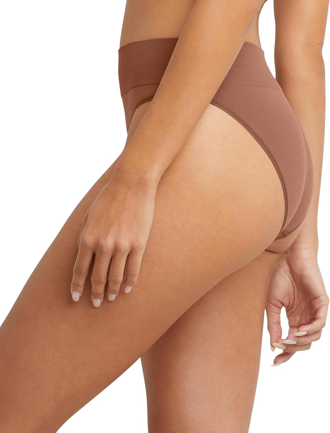 image:imageMaidenform Womens M Underwear Seamless HiCut Bikini Panties HighLeg Underwear for Women 3PackBlackEvening BlushBronzed Chestnut