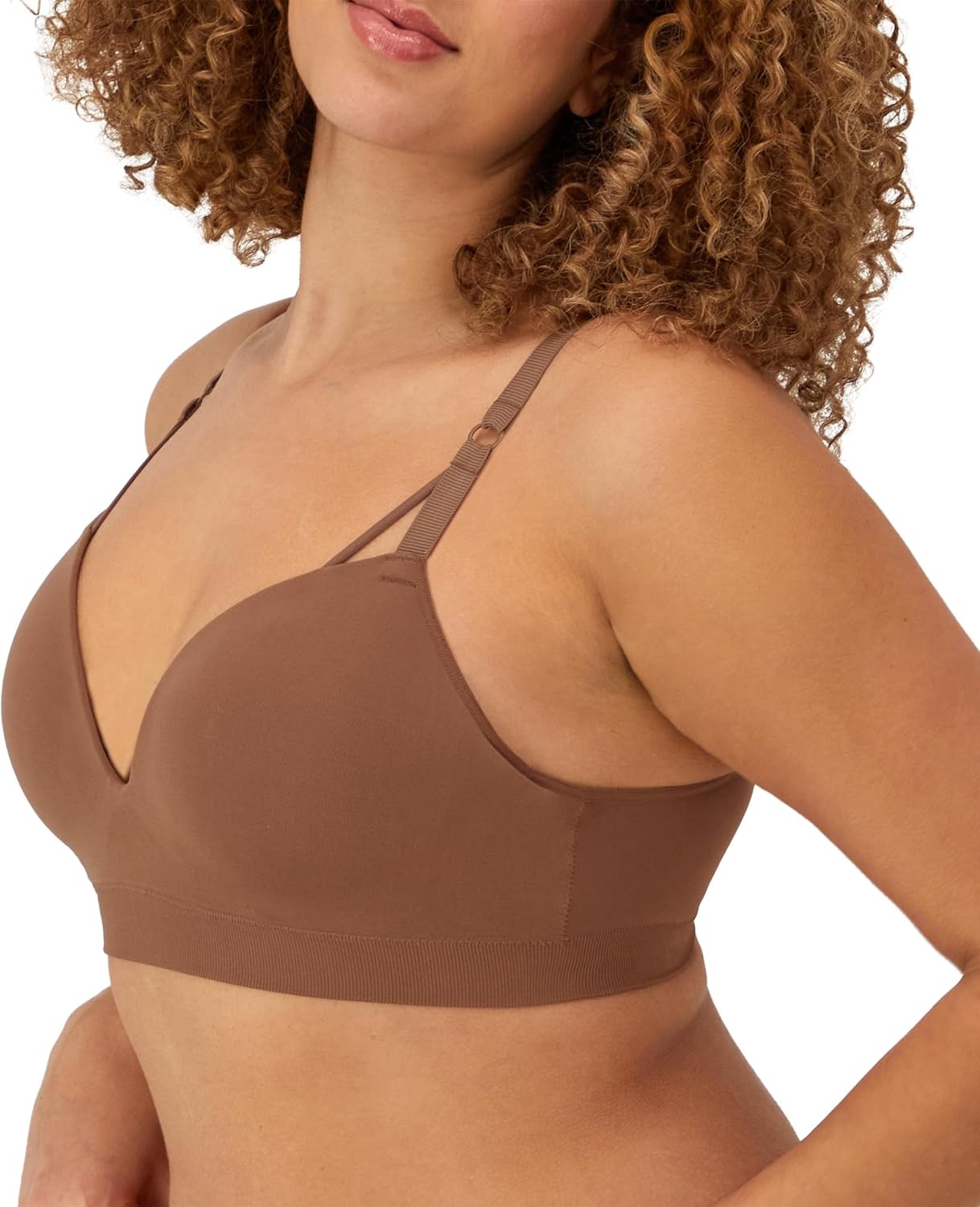 image:imageMaidenform Womens M Wireless Bra Seamless Foam Bra Wireless Bra with Sweetheart NecklineBronzed Chestnut