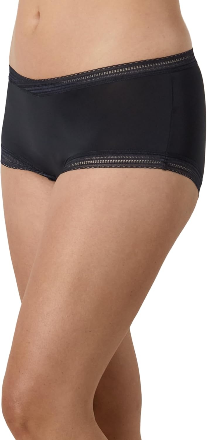 image:imageMaidenform Womens Microfiber Boyshort Underwear Modern Full Coverage Boyshort Panty 3packBlackBlackBlack