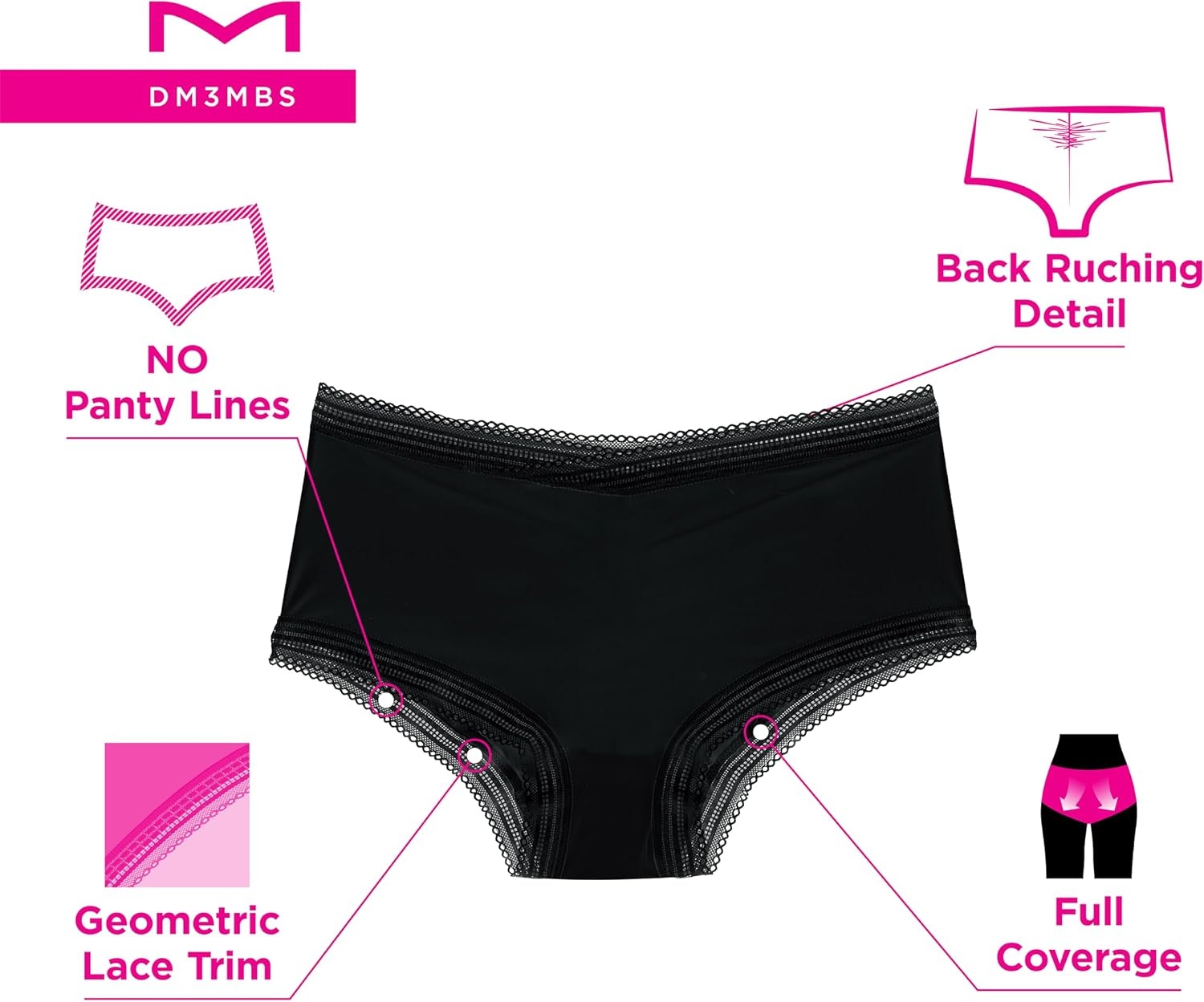 image:imageMaidenform Womens Microfiber Boyshort Underwear Modern Full Coverage Boyshort Panty 3packWhiteSandshellEvening Blush