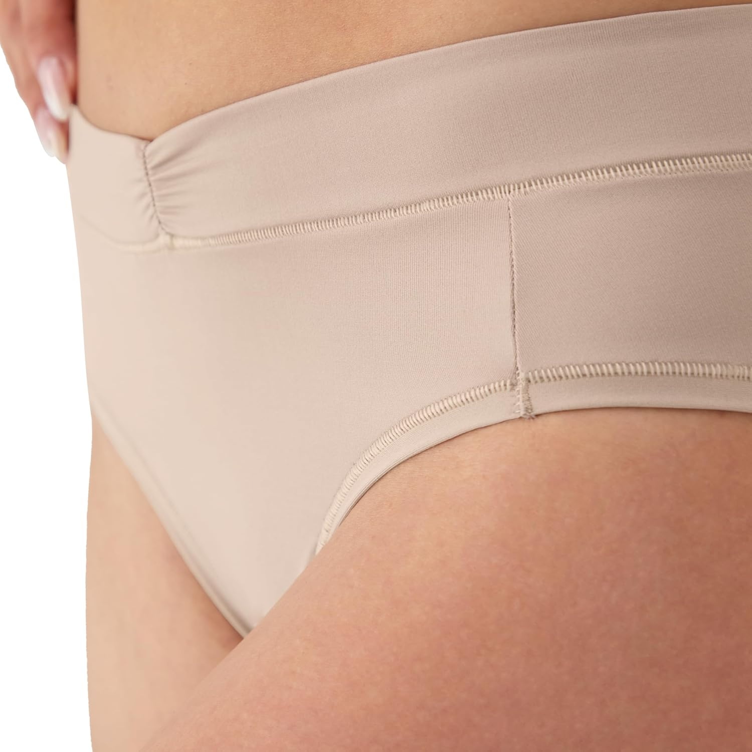 image:imageMaidenform Womens Microfiber High Leg Underwear Highrise Tailored High Leg Panties 3packAlmondEvening BlushPretty Blush