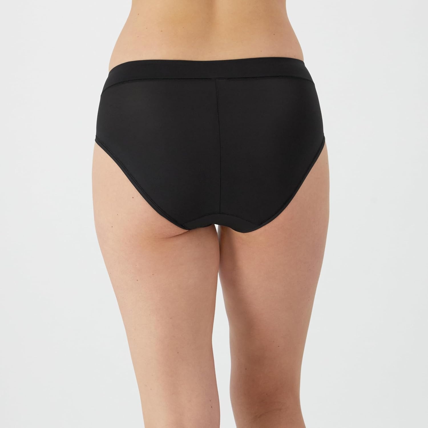 image:imageMaidenform Womens Microfiber High Leg Underwear Highrise Tailored High Leg Panties 3packBlackBlackBlack Moon Dot Print
