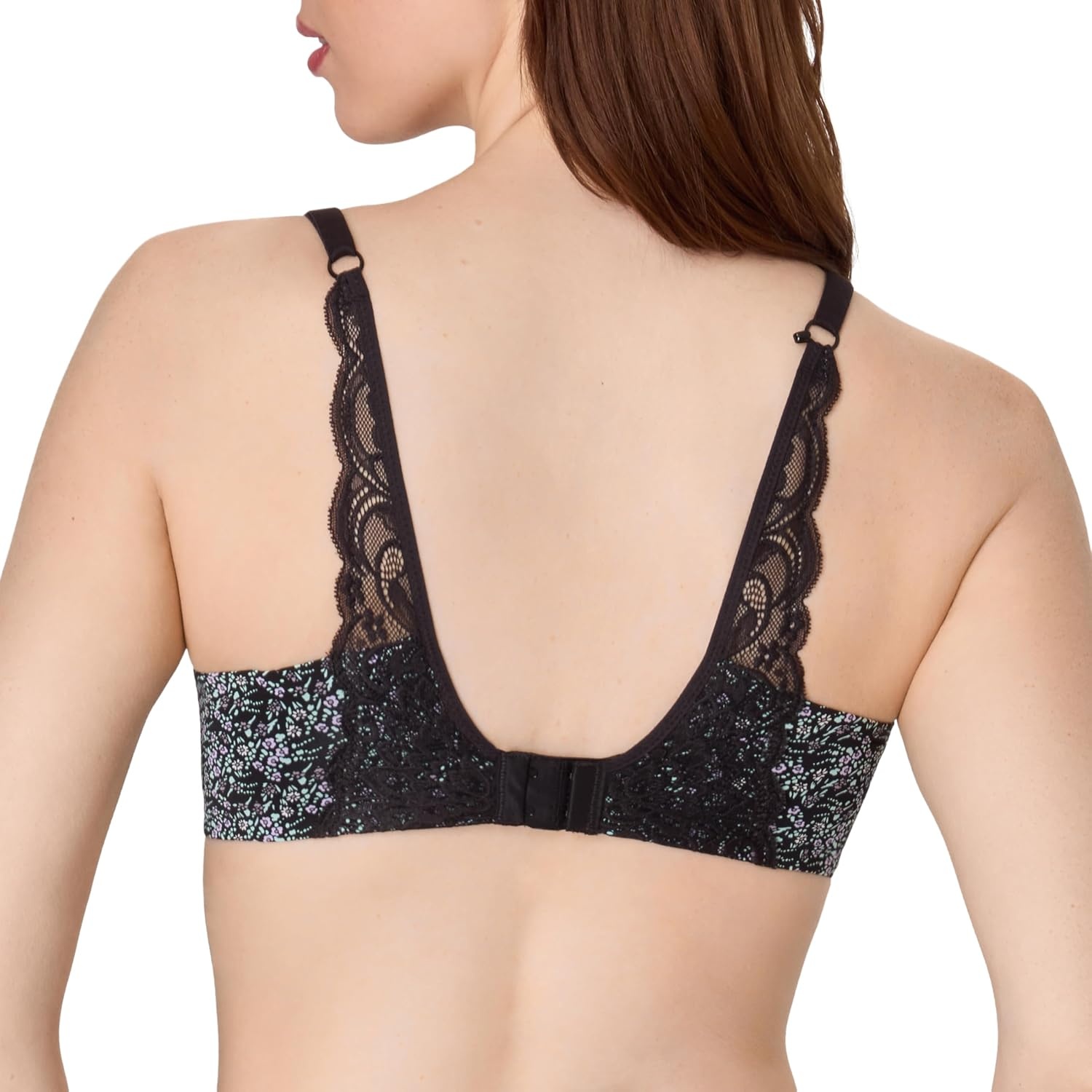 image:imageMaidenform Womens Padded Underwire Bra Full Coverage TShirt Bras for Women Convertible Seamless PlusBlack Ditsy Drama Prt