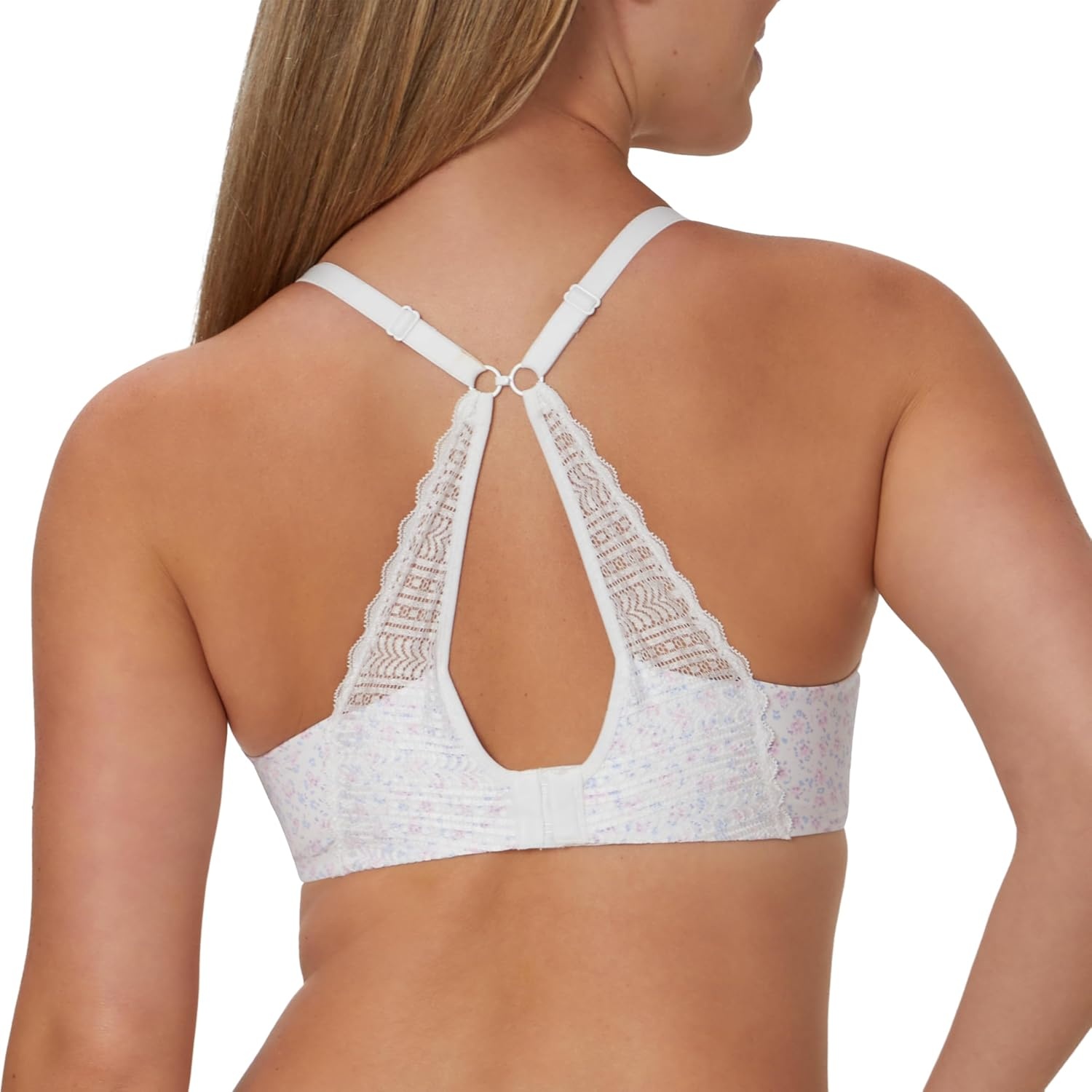 image:imageMaidenform Womens Padded Underwire Bra Full Coverage TShirt Bras for Women Convertible Seamless PlusWhite Cottage PrintSky Blue Bow