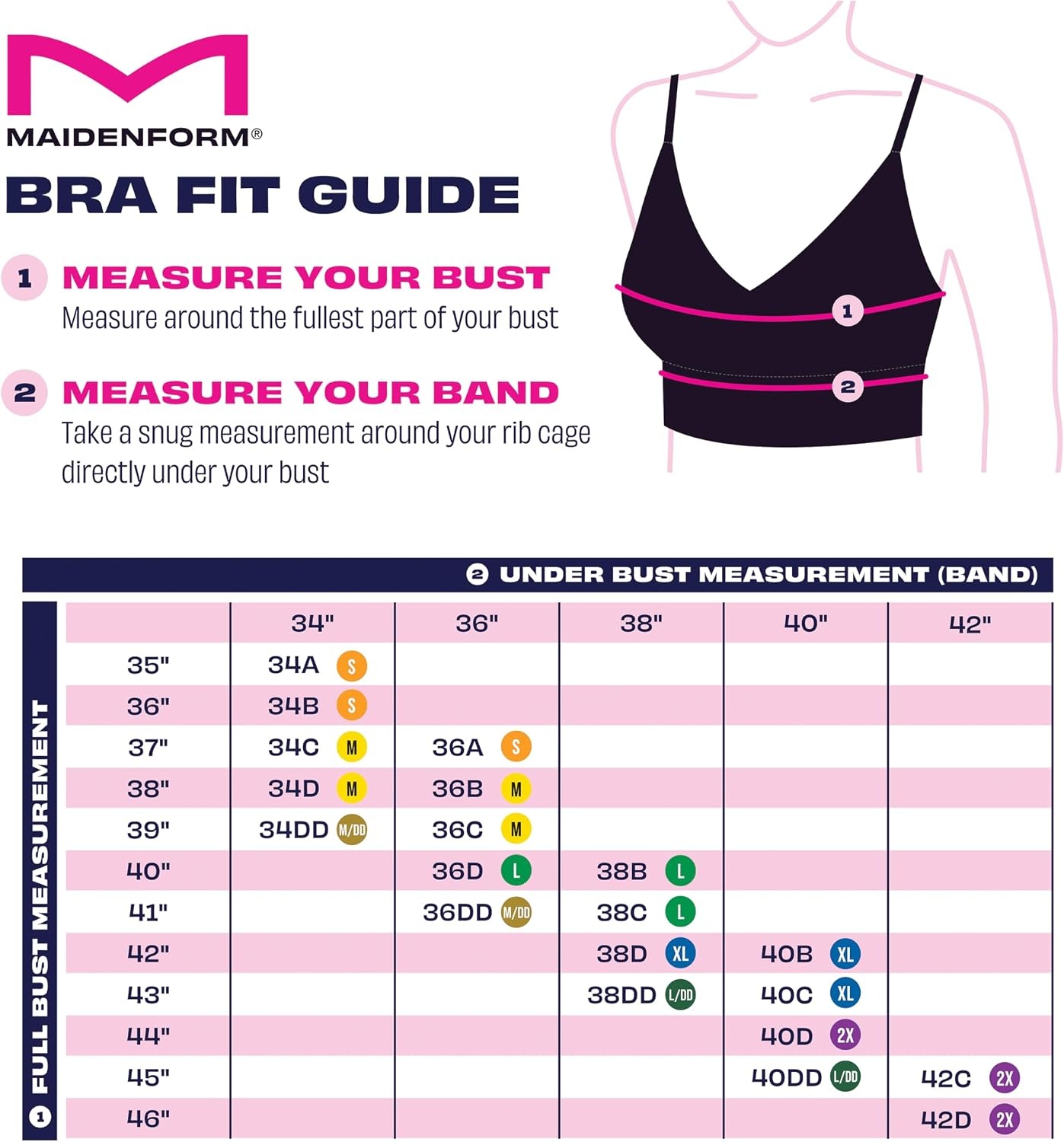 image:imageMaidenform Womens Pure Comfort Strapless Stayput Wireless Fullcoverage Convertible BraAlmond