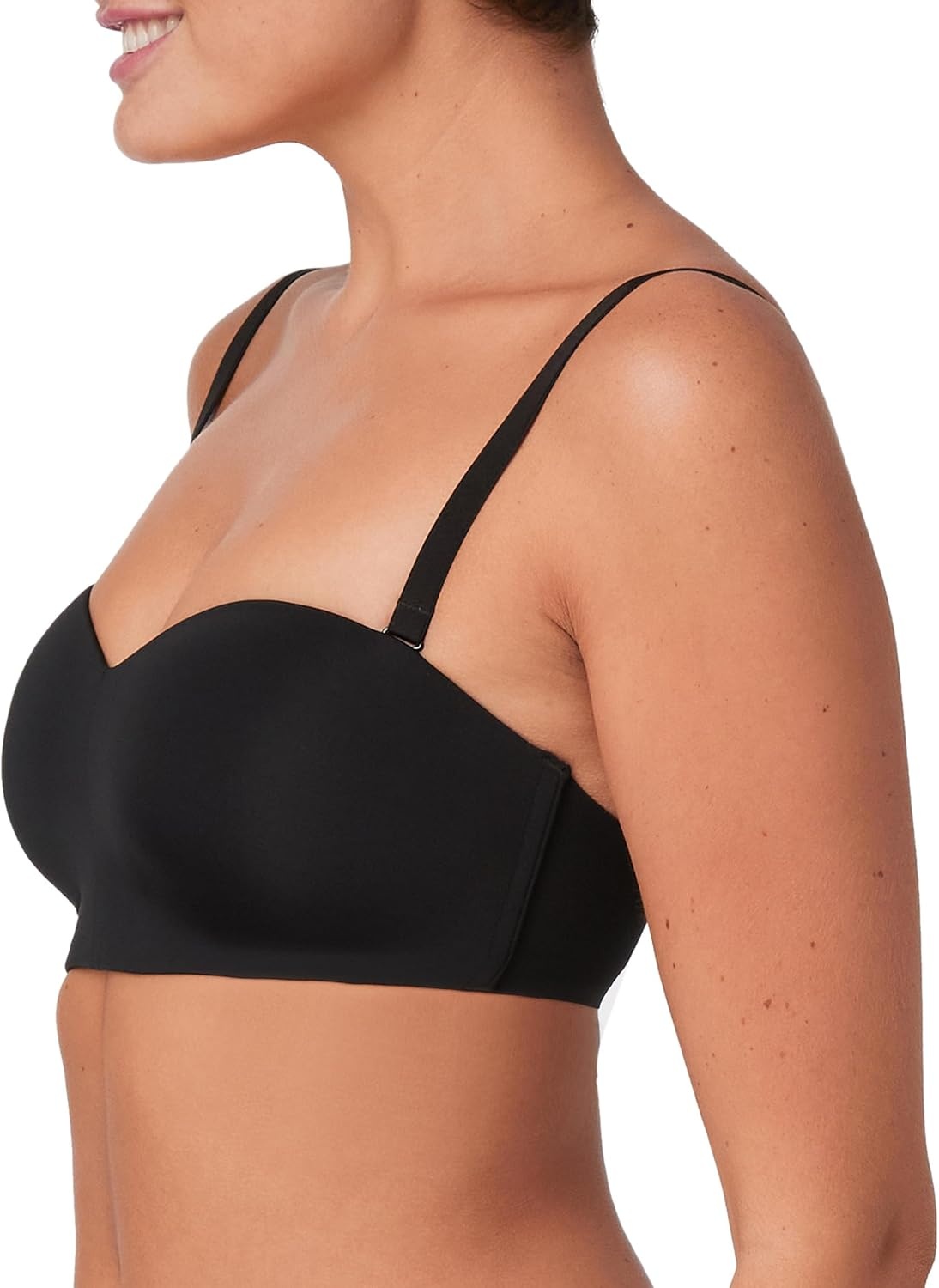 image:imageMaidenform Womens Pure Comfort Strapless Stayput Wireless Fullcoverage Convertible BraBlack