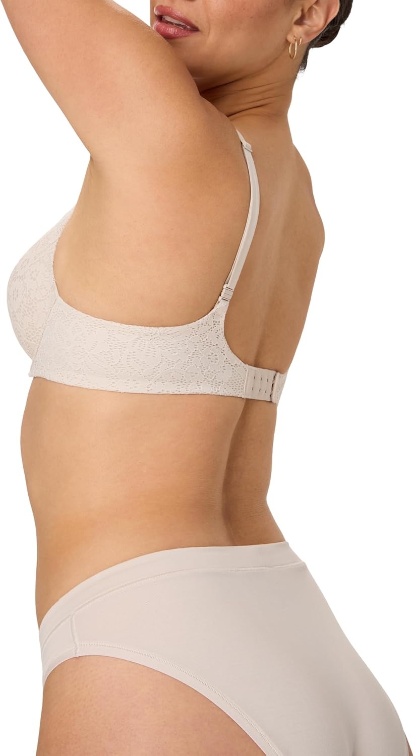 image:imageMaidenform Womens PushUp Bra with Custom Lift One Underwire Bras for Women Convertible PlusBeige Bisque Lace