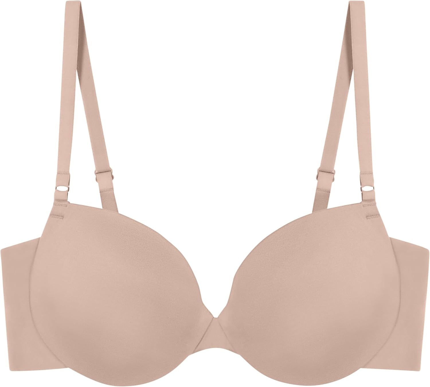 image:imageMaidenform Womens Pushup Bra Comfortable Underwire Lace Bras for Women Sexy Lace Natural Lift Adjustable StrapsEvening Blush