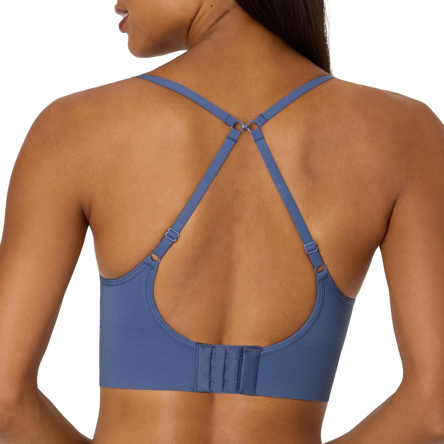 image:imageMaidenform Womens Pushup Bra M Seamless Lift Longline Bralettes Bras for Women Seamless Convertible Plus Sizes TooDungaree Blue
