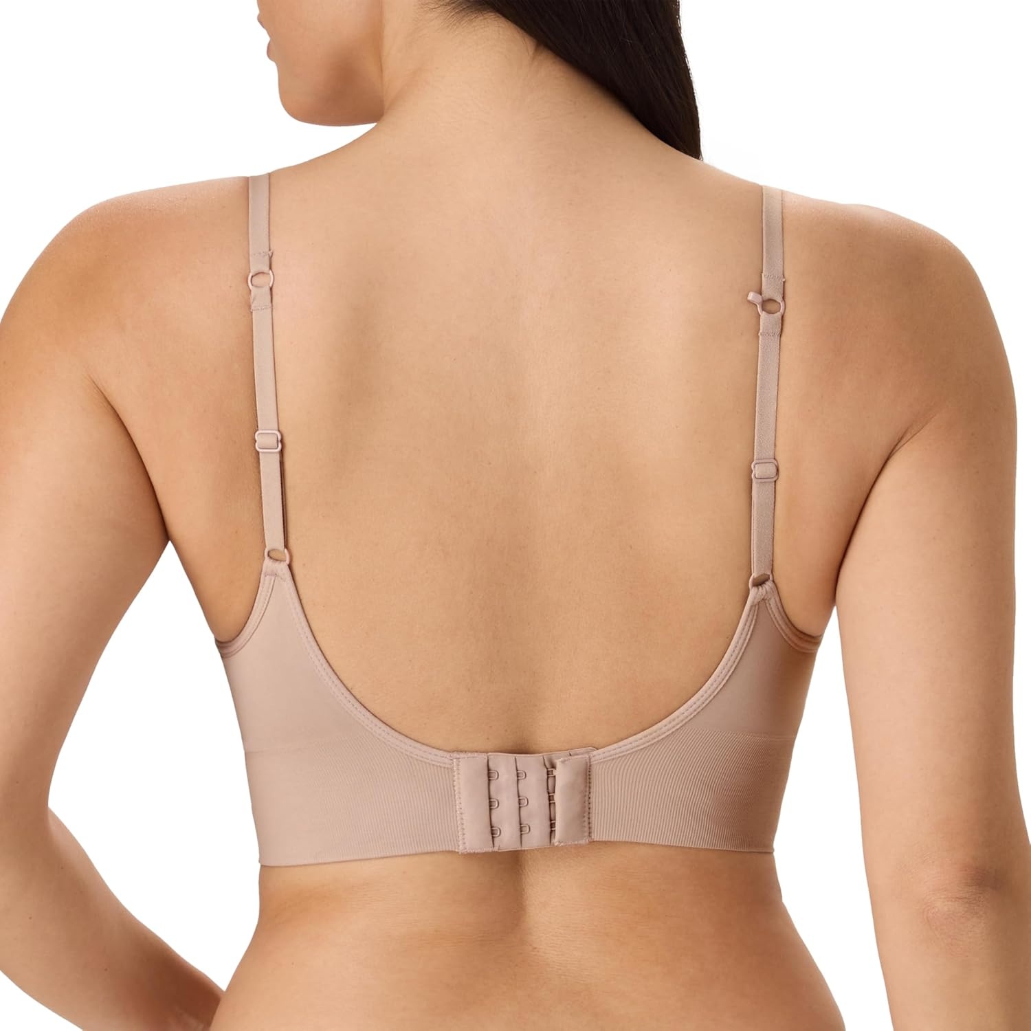 image:imageMaidenform Womens Pushup Bra M Seamless Lift Longline Bralettes Bras for Women Seamless Convertible Plus Sizes TooEvening Blush