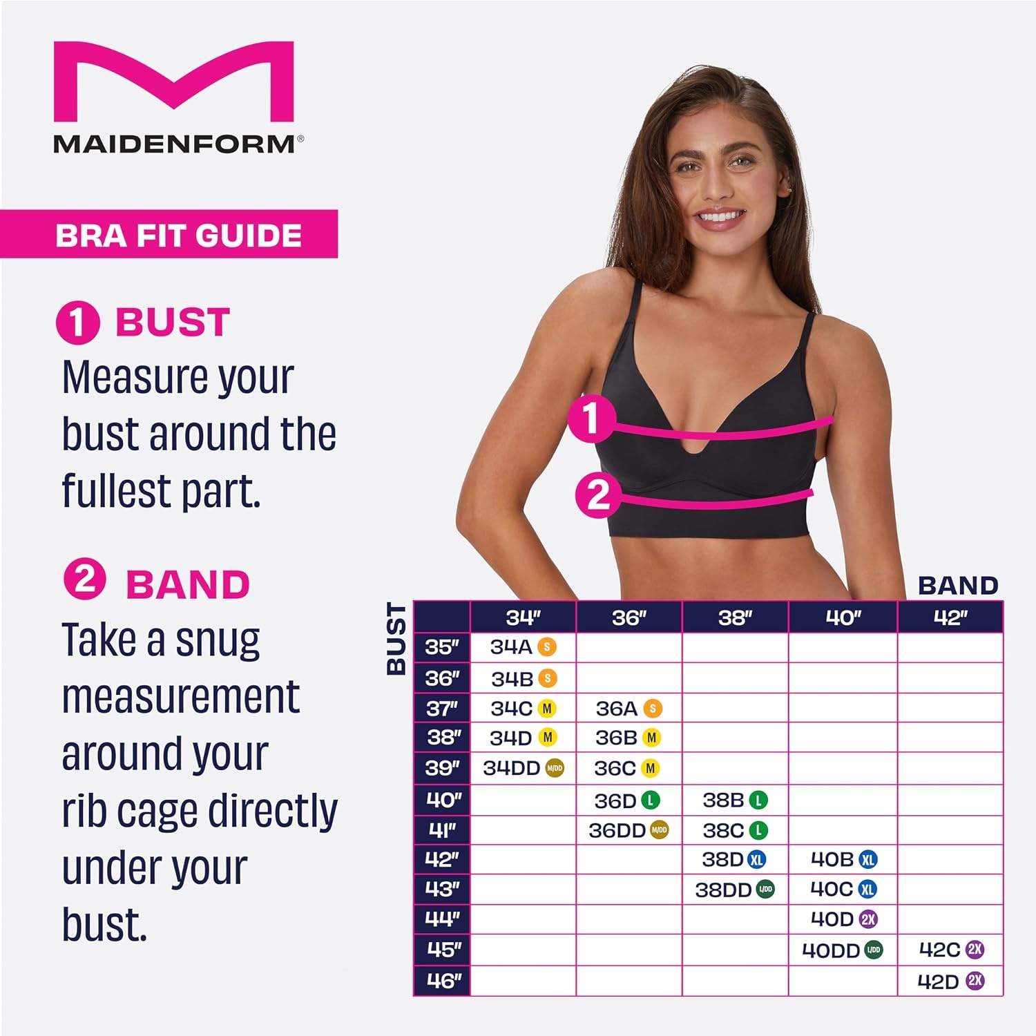 image:imageMaidenform Womens Pushup Bra M Seamless Lift Longline Bralettes Bras for Women Seamless Convertible Plus Sizes TooEvening Blush