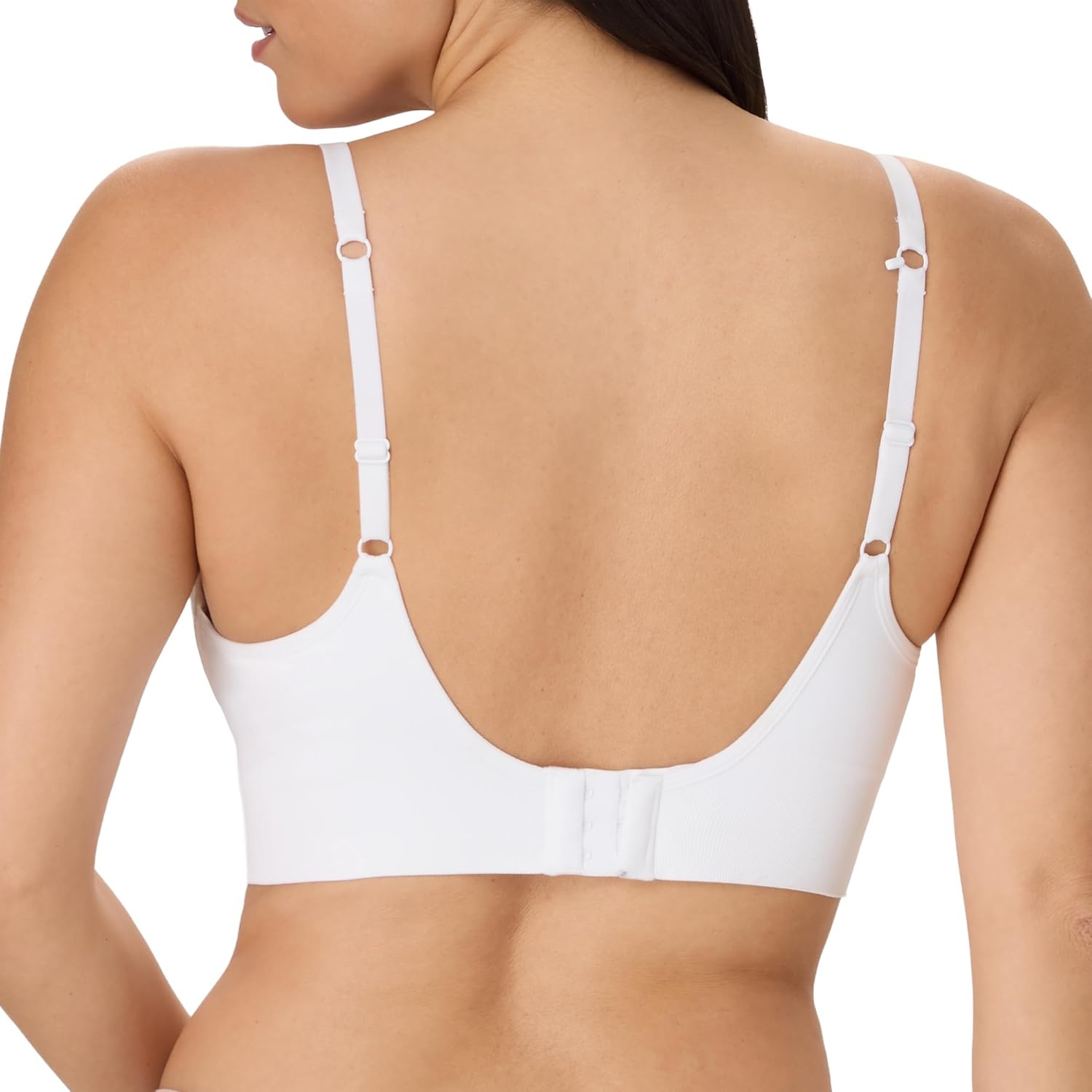 image:imageMaidenform Womens Pushup Bra M Seamless Lift Longline Bralettes Bras for Women Seamless Convertible Plus Sizes TooWhite