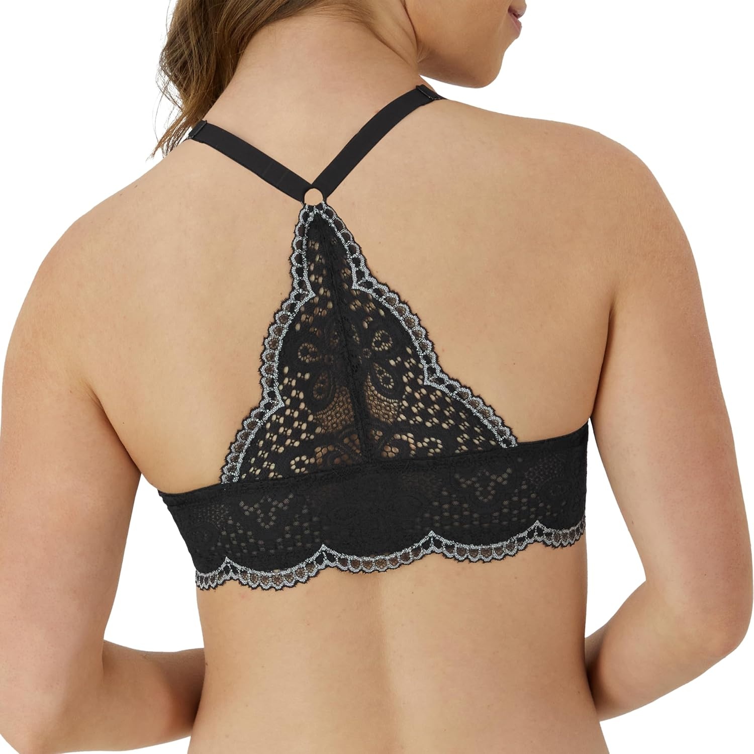 image:imageMaidenform Womens Racerback Bra with Shaping amp Support One Fab Fit Underwire Bras for Women Lightly Lined Front CloseBlackEiffel Grey