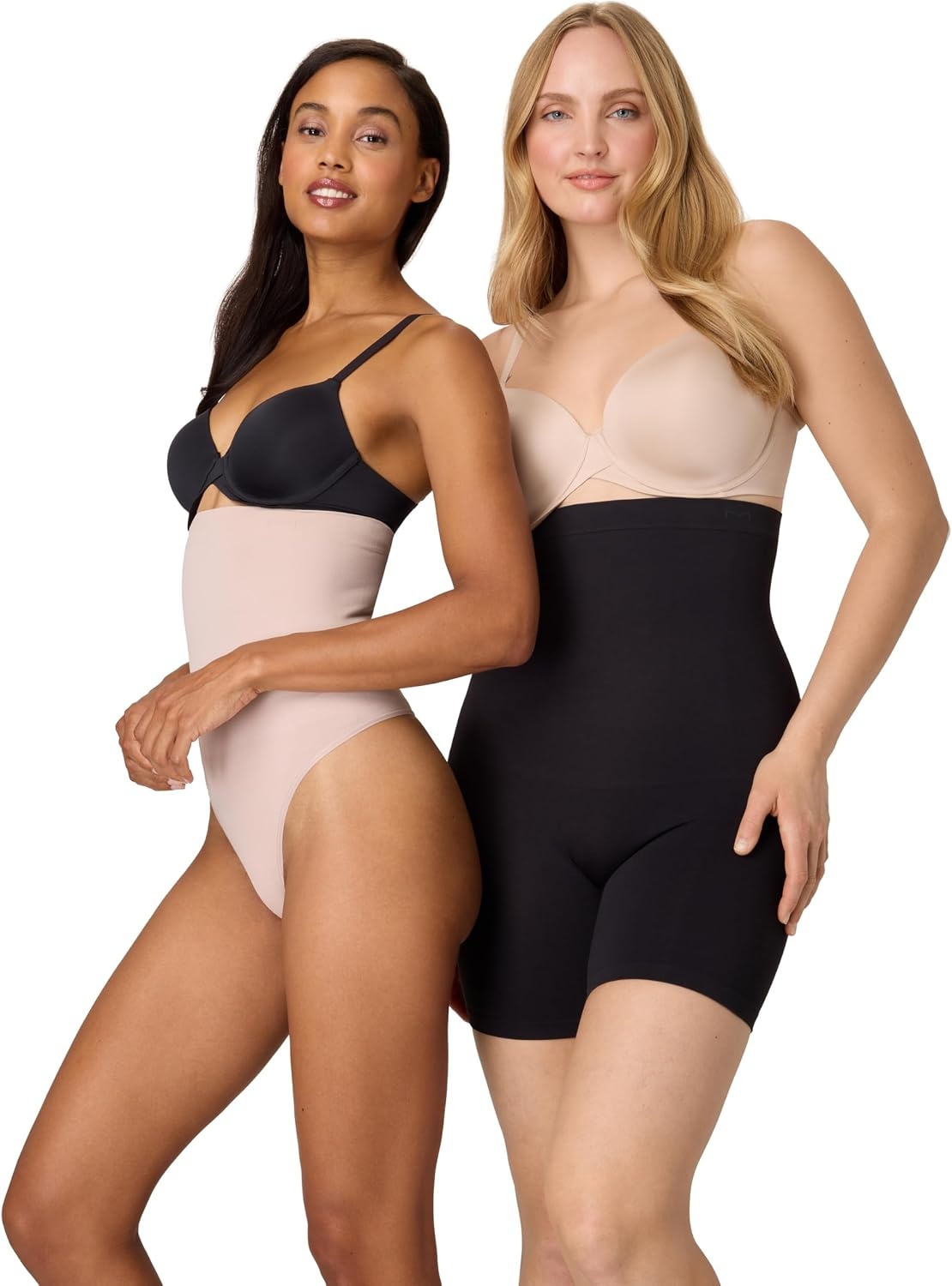 image:imageMaidenform Womens Shapewear for Women Firm Tummy Control Thigh Slimmer Shorts Waist Trainer Seamless SmoothingBlack