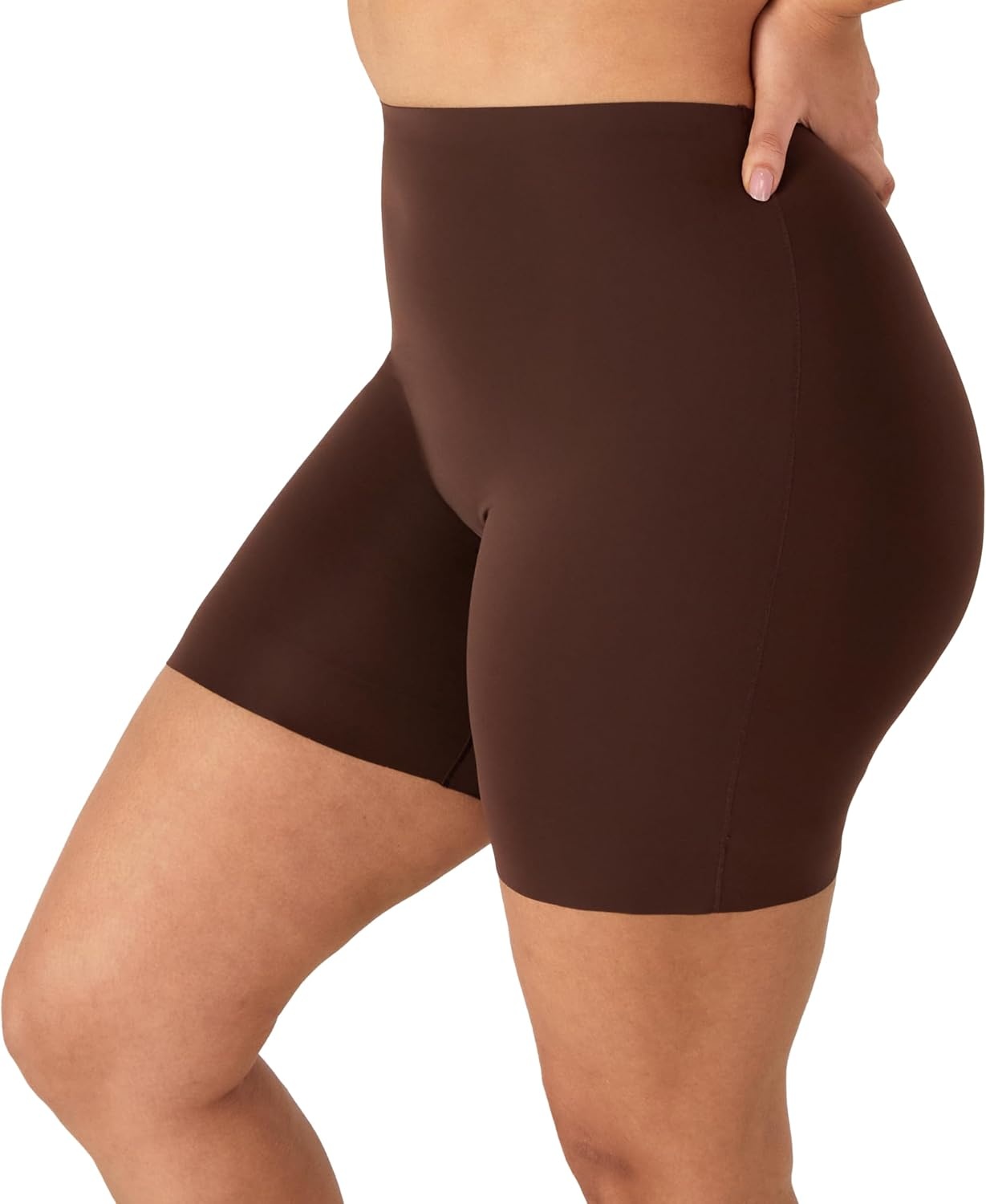 image:imageMaidenform Womens Shaping Shorty Firm Control Shaping Shorts Moisturewicking ShapewearJust Brown