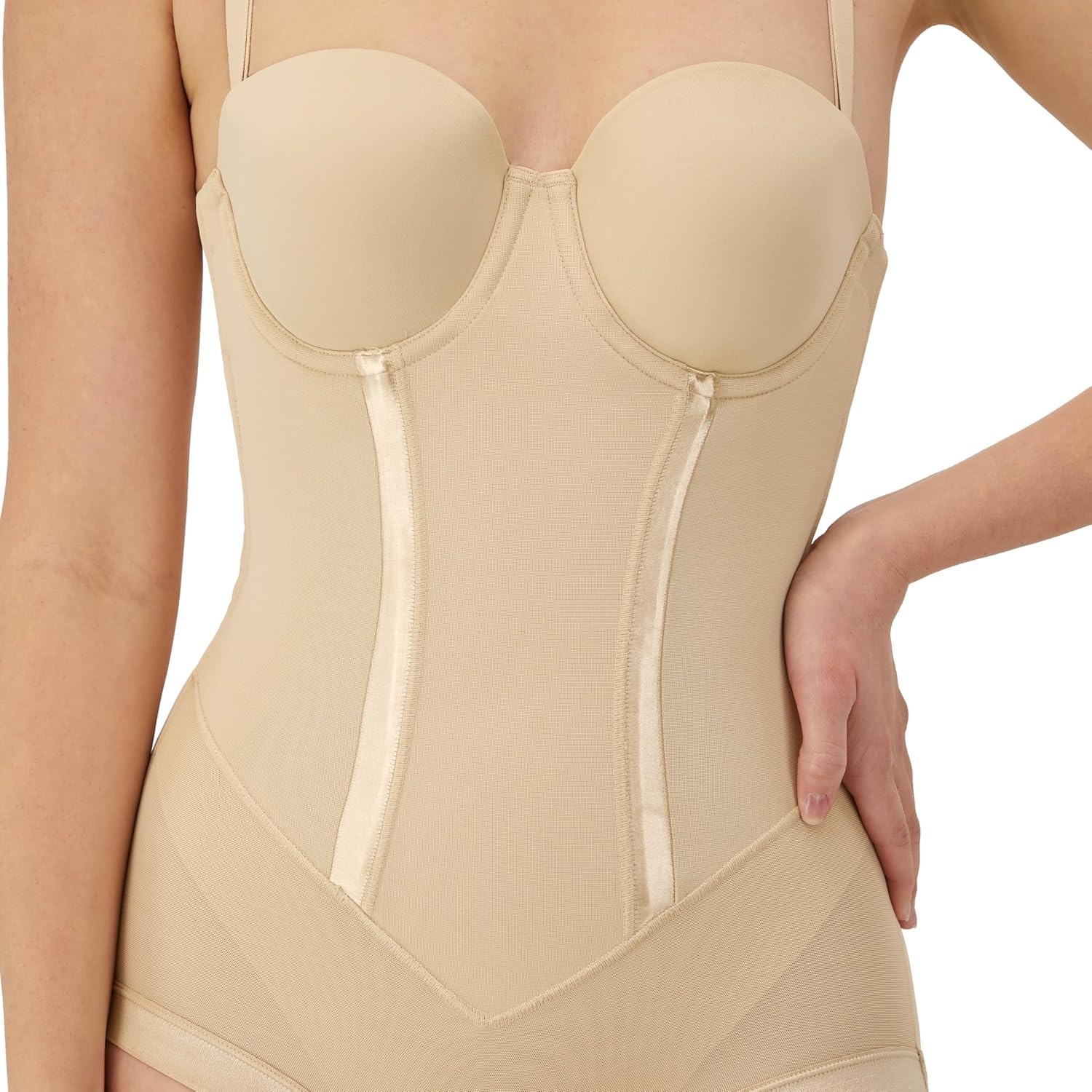image:imageMaidenform Womens Ultra Firm Control Body Shaper with Convertible BuiltIn Underwire BraLatte Lift