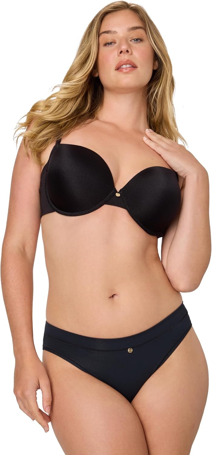 image:imageMaidenform Womens Underwear Bikini 4pack Moderate Coverage Midrise Bamboo Soft Stretch Comfortable Bikini PackBlackBlackBlackBlack