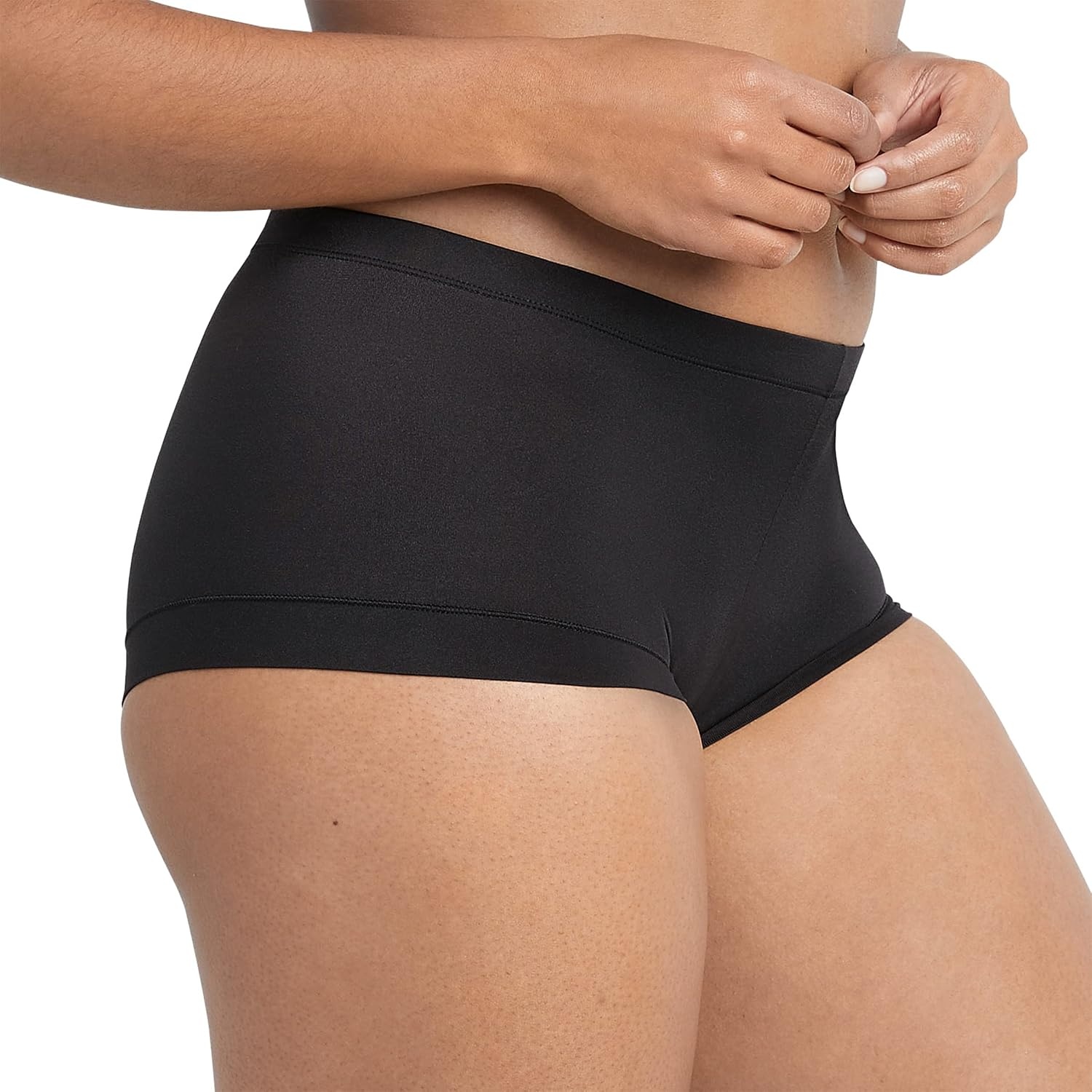image:imageMaidenform Womens Underwear Boy Shorts Pack 3Pack Microfiber Boy short Underwear Women Pack Coverage Panties for WomenBlackBlackBlack