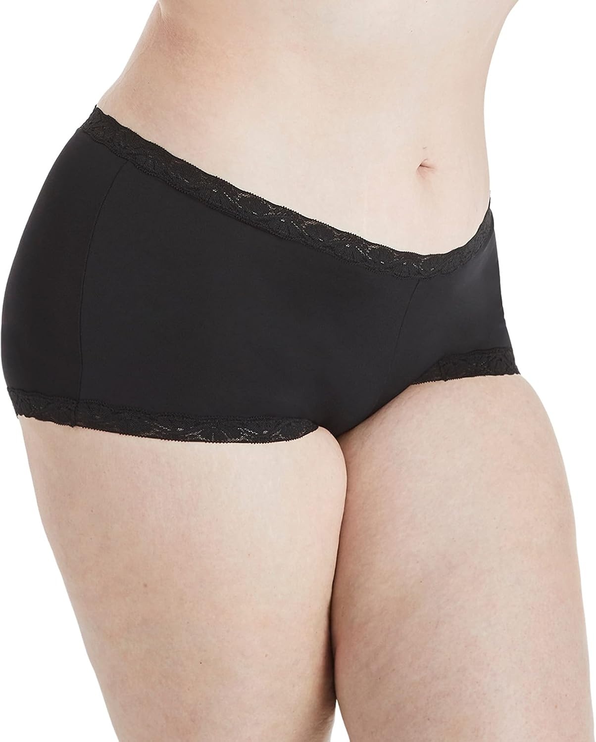 image:imageMaidenform Womens Underwear Boy Shorts Pack 3Pack Microfiber Boy shorts Underwear Women Pack Lace Panties for WomenBlackBlackBlack