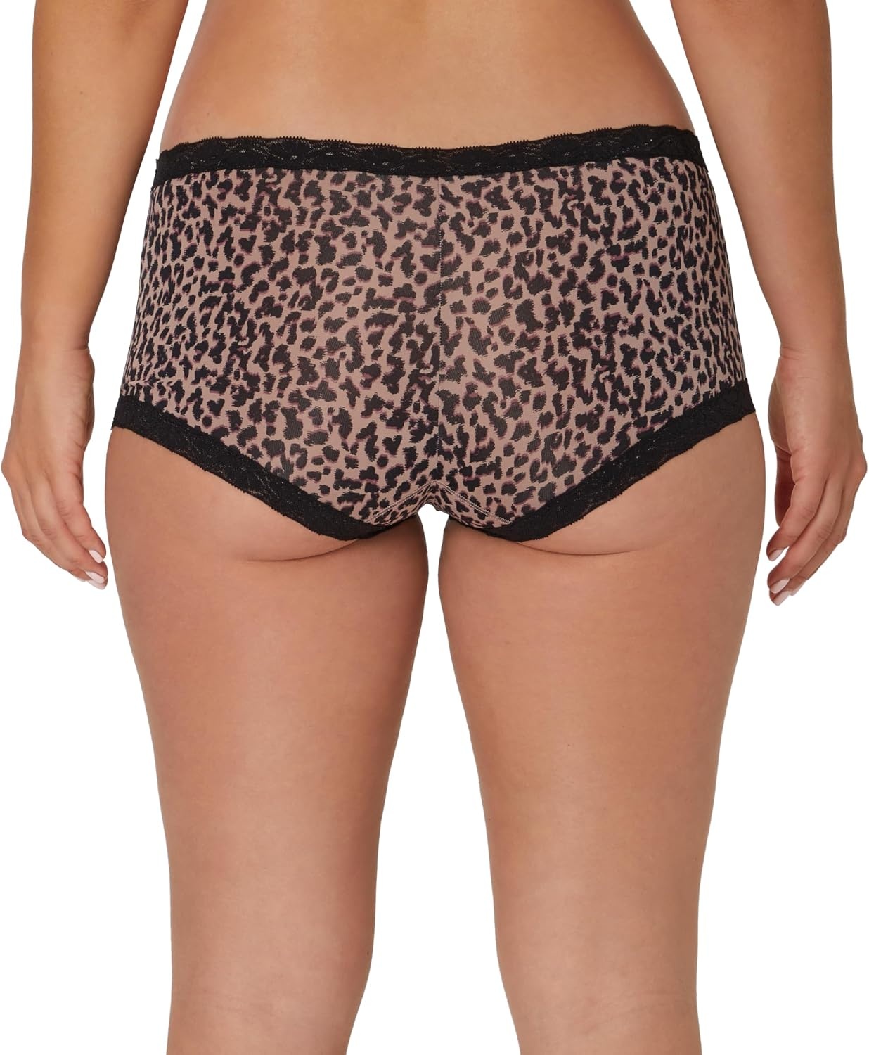image:imageMaidenform Womens Underwear Boy Shorts Pack 3Pack Microfiber Boy shorts Underwear Women Pack Lace Panties for WomenBlackGlossZippy Animal Print