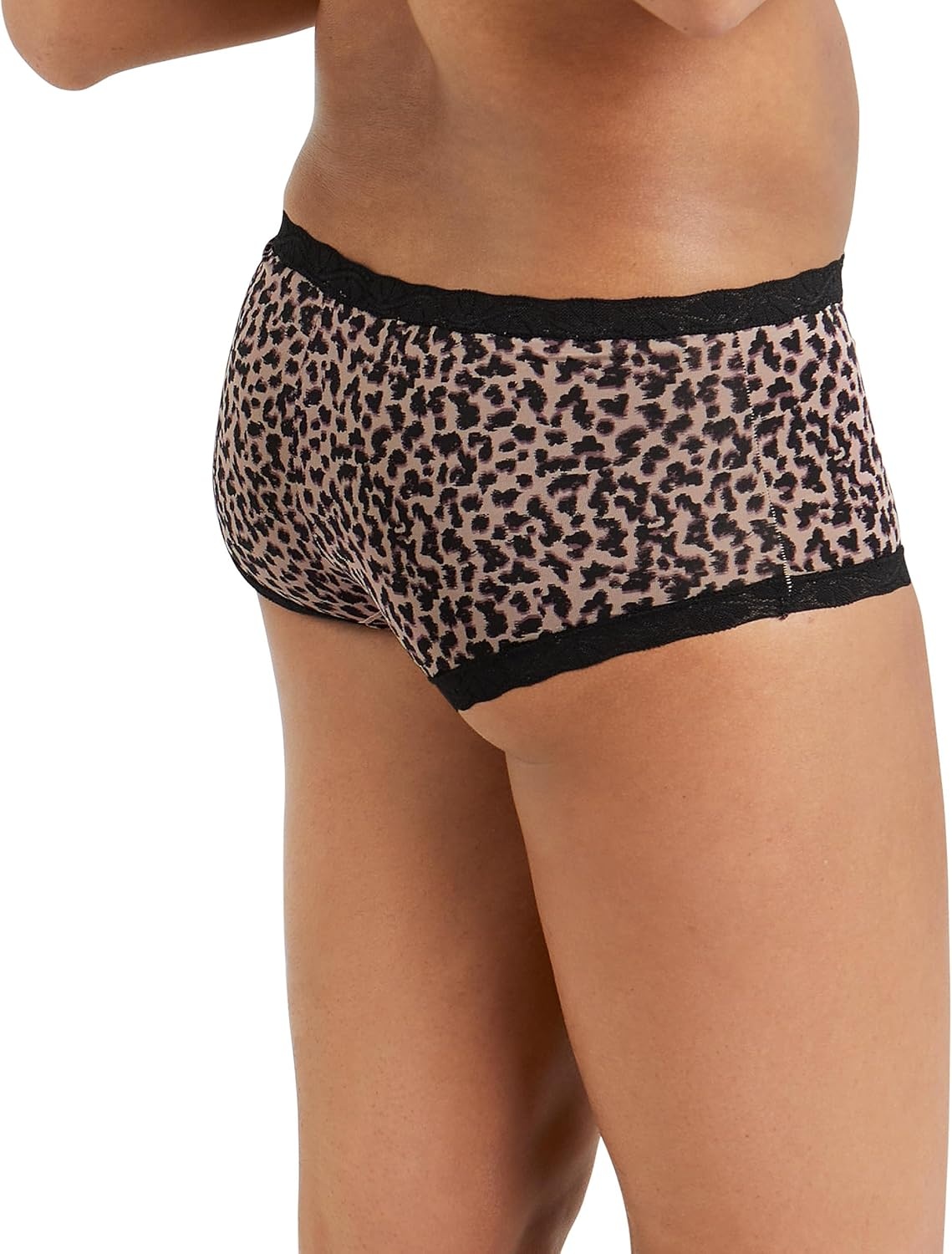 image:imageMaidenform Womens Underwear Boy Shorts Pack 3Pack Microfiber Boy shorts Underwear Women Pack Lace Panties for WomenZippy AnimalSandshellEvening Blush Floral