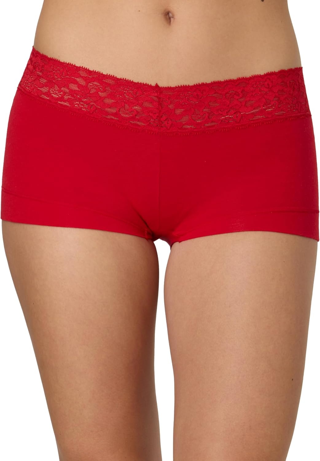 image:imageMaidenform Womens Underwear Boy Shorts Pack 3Pack Stretch Cotton Underwear Women Pack Comfy Boy short Panties for WomenBlackHeart PrintWhite