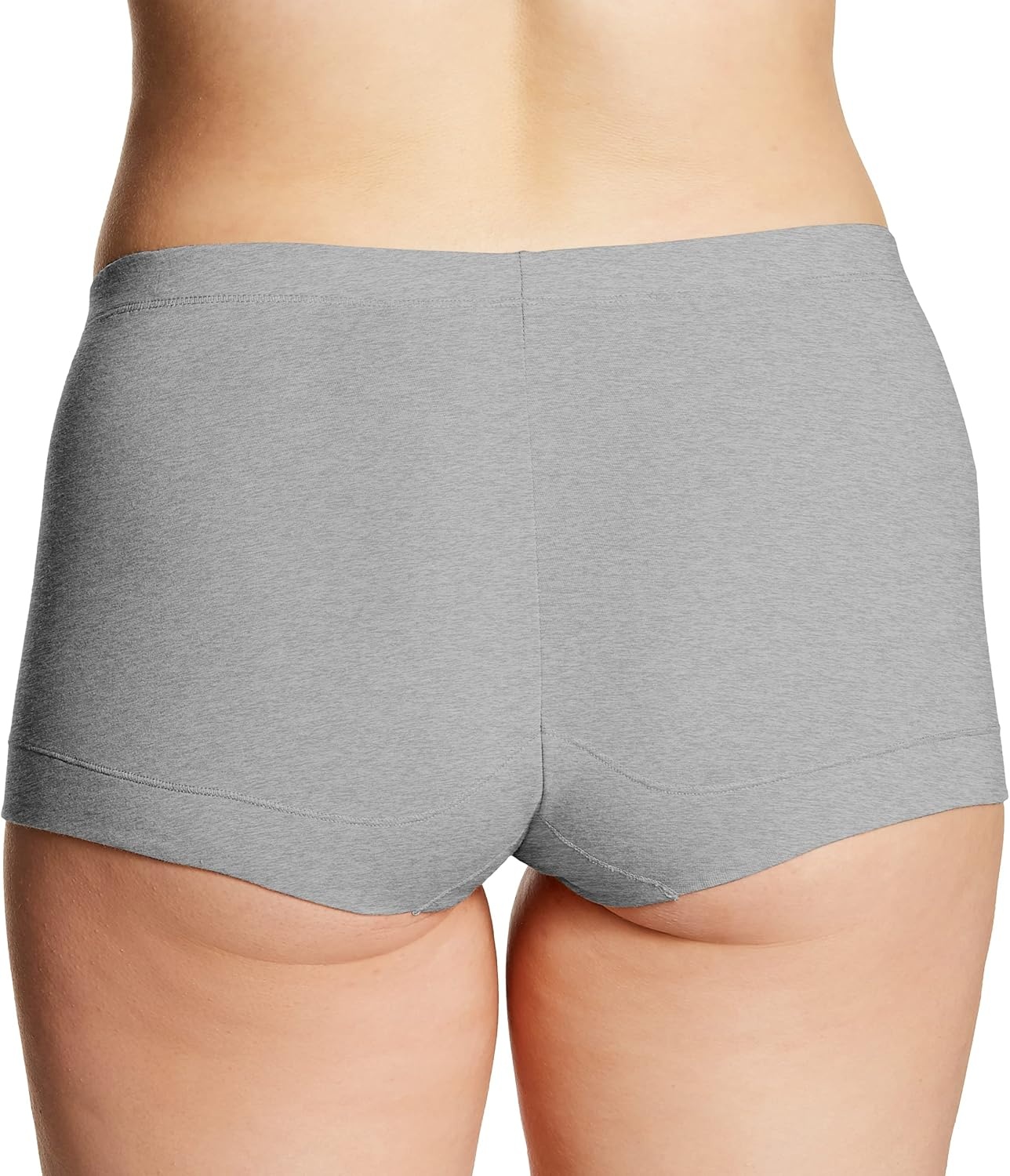 image:imageMaidenform Womens Underwear Boy Shorts Pack 3Pack Stretch Cotton Underwear Women Pack Comfy Boy short Panties for WomenBlue Denim HthrGrey HthrPink Stripe