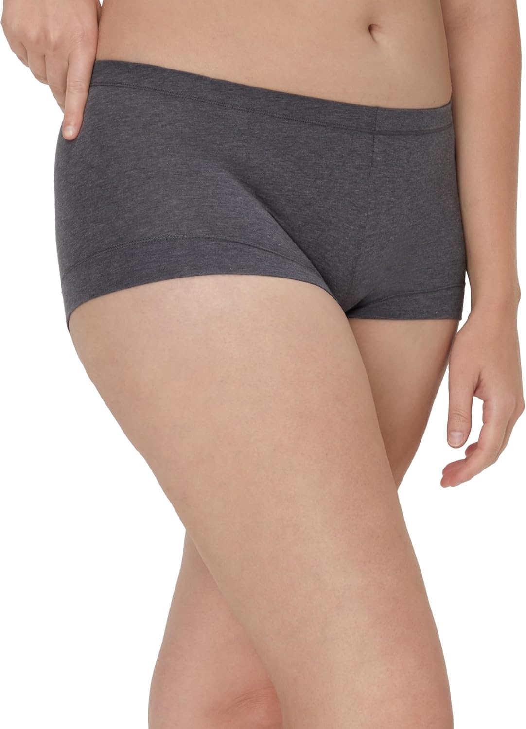 image:imageMaidenform Womens Underwear Boy Shorts Pack 3Pack Stretch Cotton Underwear Women Pack Comfy Boy short Panties for WomenDot PrintCharcoal GreyBlue Heather