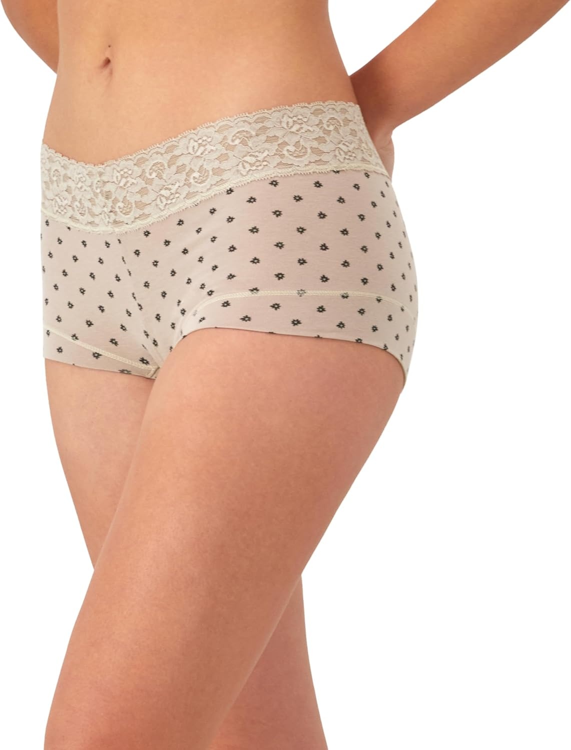 image:imageMaidenform Womens Underwear Boy Shorts Pack 3Pack Stretch Cotton Underwear Women Pack Comfy Boy short Panties for WomenSparrow BrownDaisy Dot PrintPretty Blush
