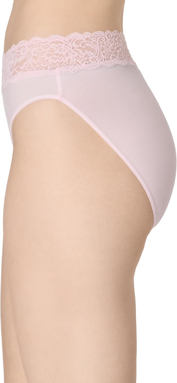 image:imageMaidenform Womens Underwear Briefs 4pack Soft Brief Panties for Women Highrise Panty LaceBallerina SlipperDeep GlowEvening BlushWhite