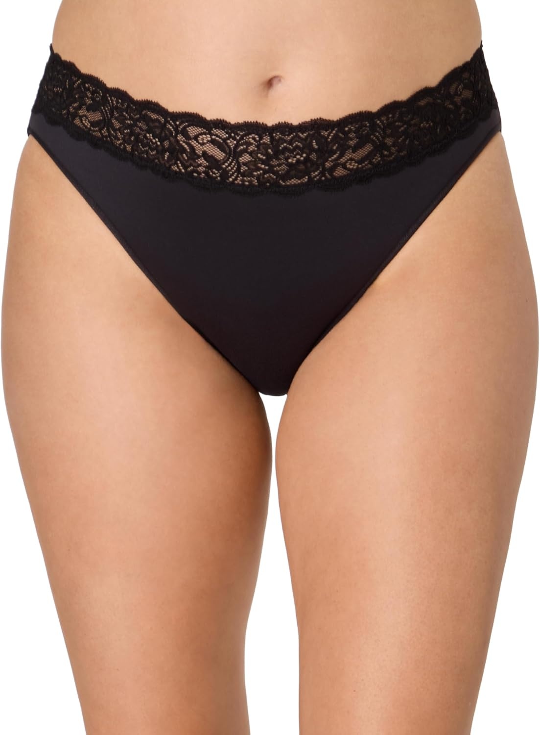 image:imageMaidenform Womens Underwear Briefs 4pack Soft Brief Panties for Women Highrise Panty LaceBlackBlackBlackBlack