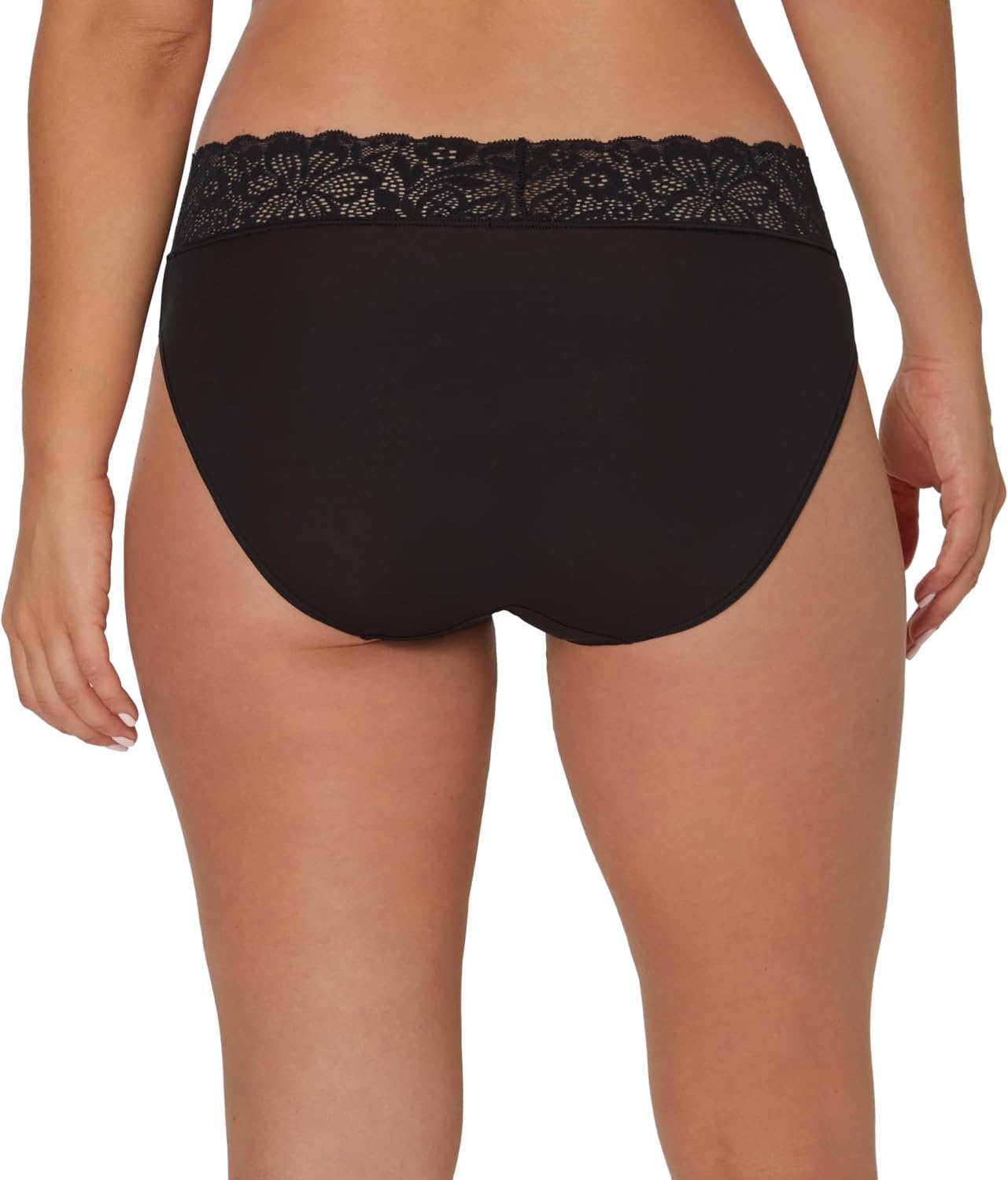 image:imageMaidenform Womens Underwear Hicut Panties Stretch Lace Highleg Underwear for Women 3packBlackBlackBlack Lace