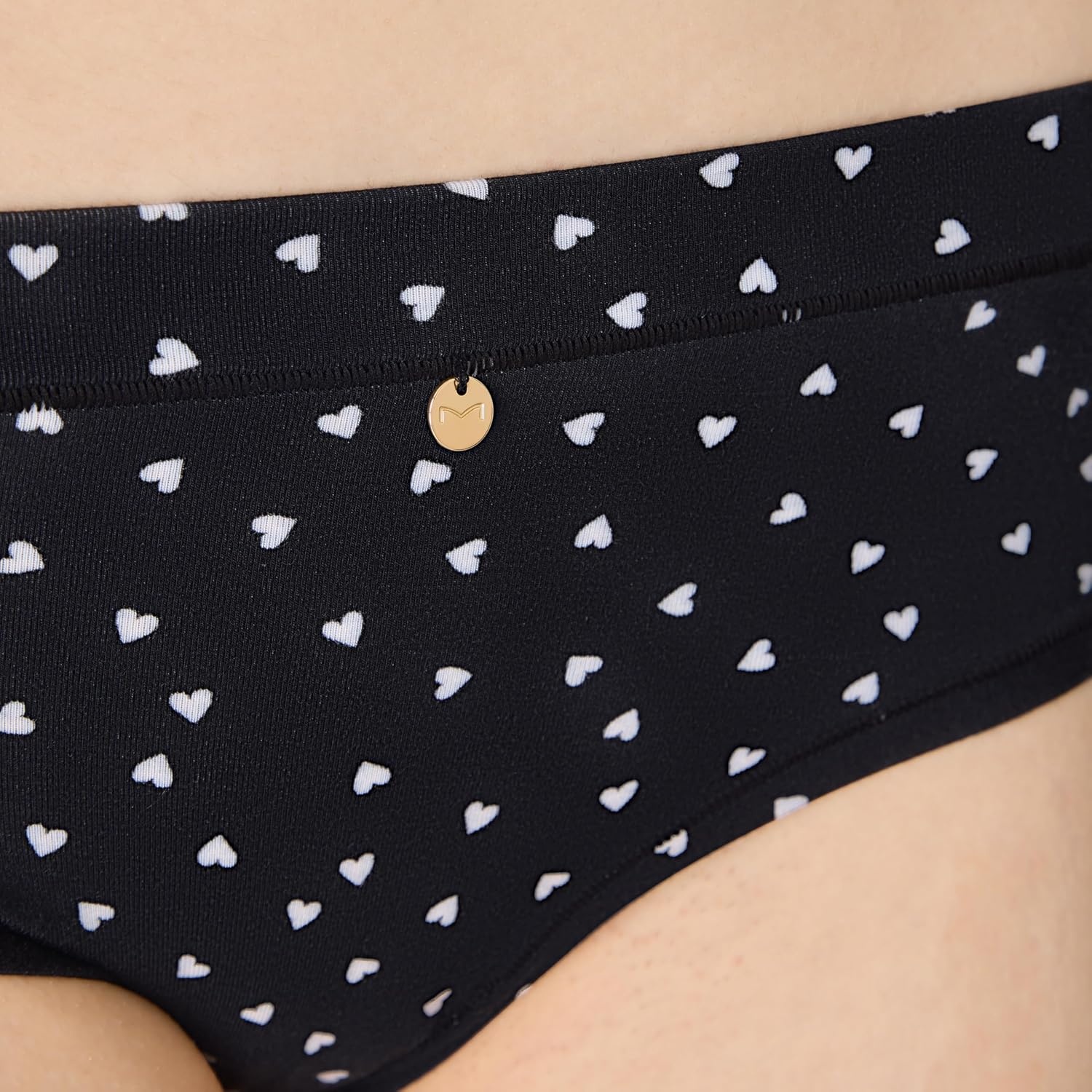 image:imageMaidenform Womens Underwear Hipster Pack 4Pack Viscose from Bamboo Underwear for Women LowRise PantiesBeigeAlmondBlack HeartBlack