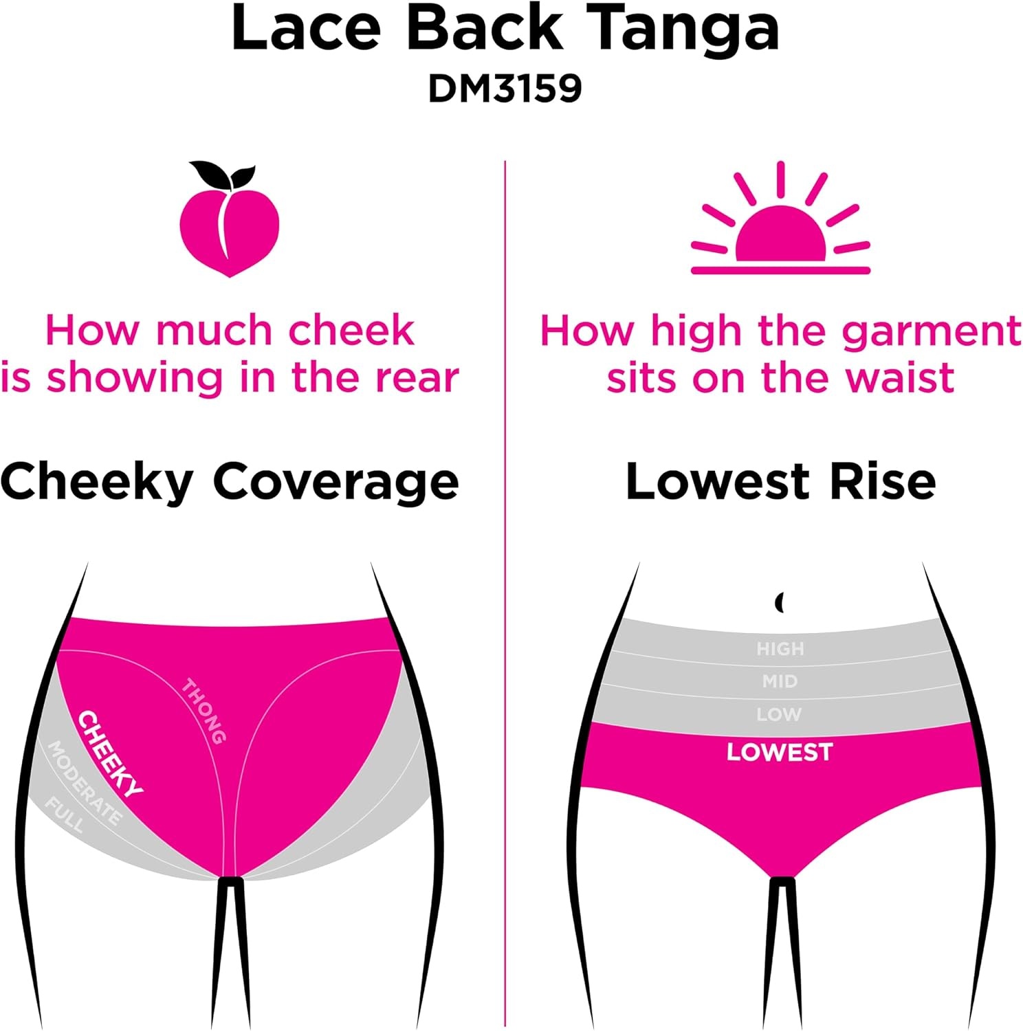 image:imageMaidenform Womens Underwear Tangas Pack 3Pack Lace Tanga Underwear Women Pack Cheeky Smooth amp Soft Panties for WomenBlackBlackBlack