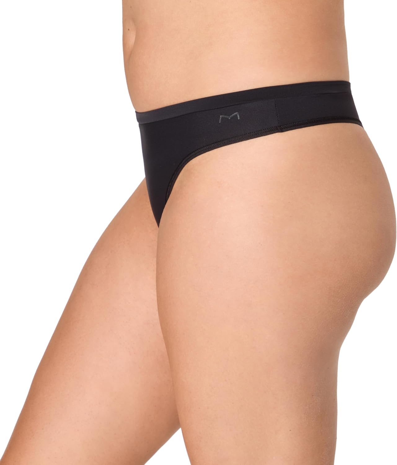 image:imageMaidenform Womens Underwear Thong 4Pack Barely There MidRise Buttery Soft Thong Stretch Underwear PackBlackBlackBlackBlack