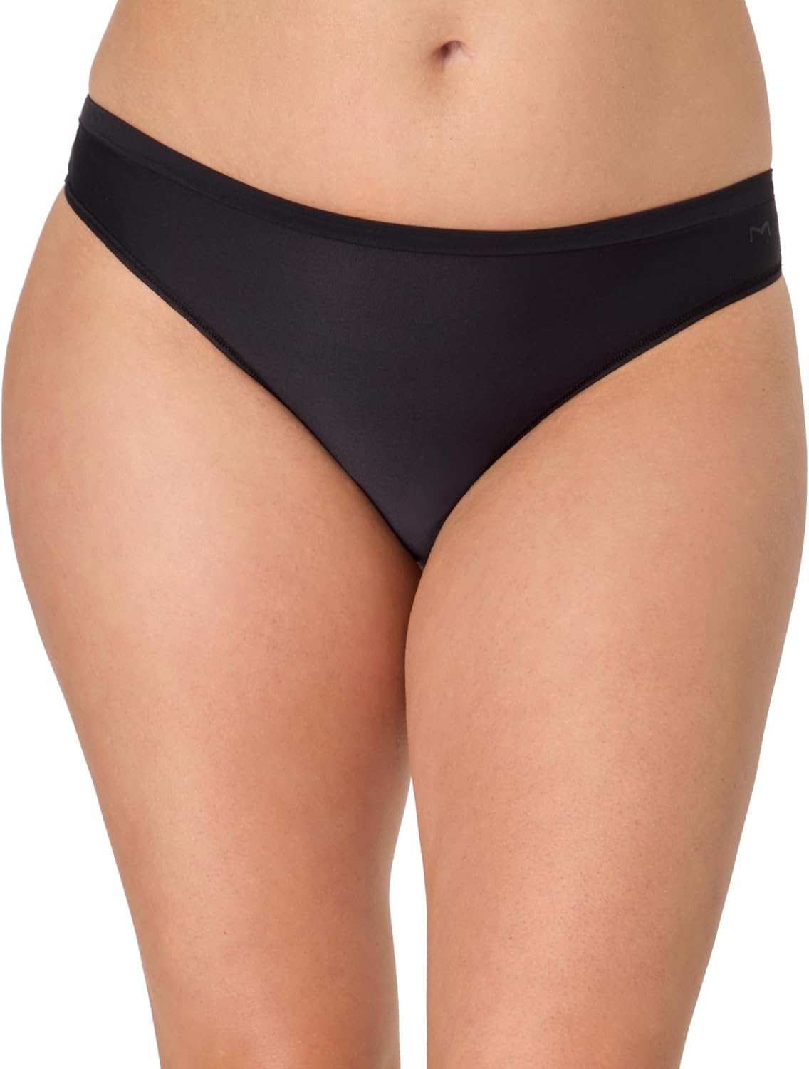 image:imageMaidenform Womens Underwear Thong 4Pack Barely There MidRise Buttery Soft Thong Stretch Underwear PackBlackBlackBlackBlack