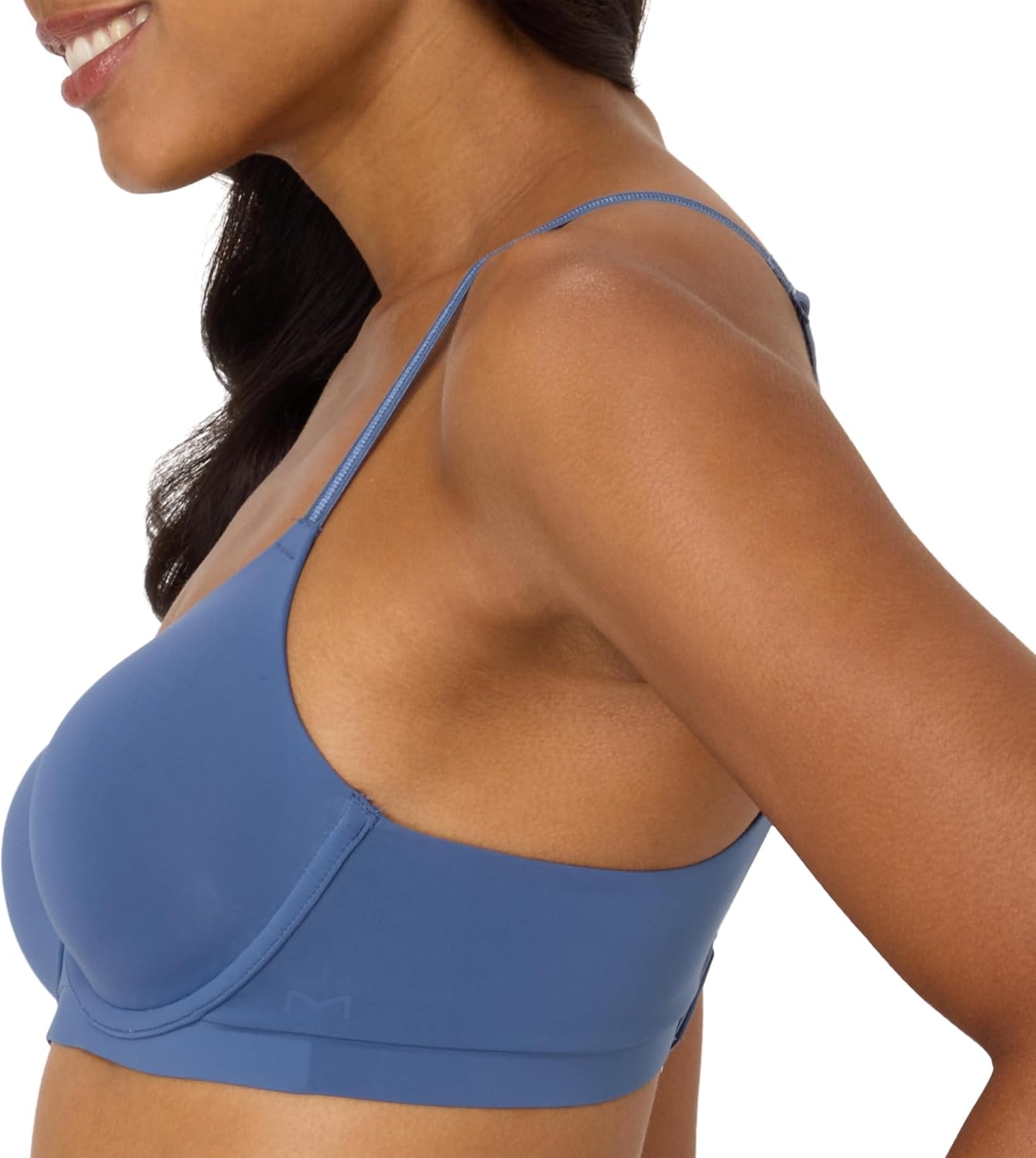 image:imageMaidenform Womens Underwire Bra Barely There NoShow Bra Full Coverage Adjustable amp Convertible StrapsDungaree Blue