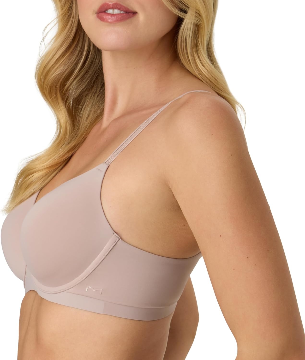 image:imageMaidenform Womens Underwire Bra Barely There NoShow Bra Full Coverage Adjustable amp Convertible StrapsEvening Blush