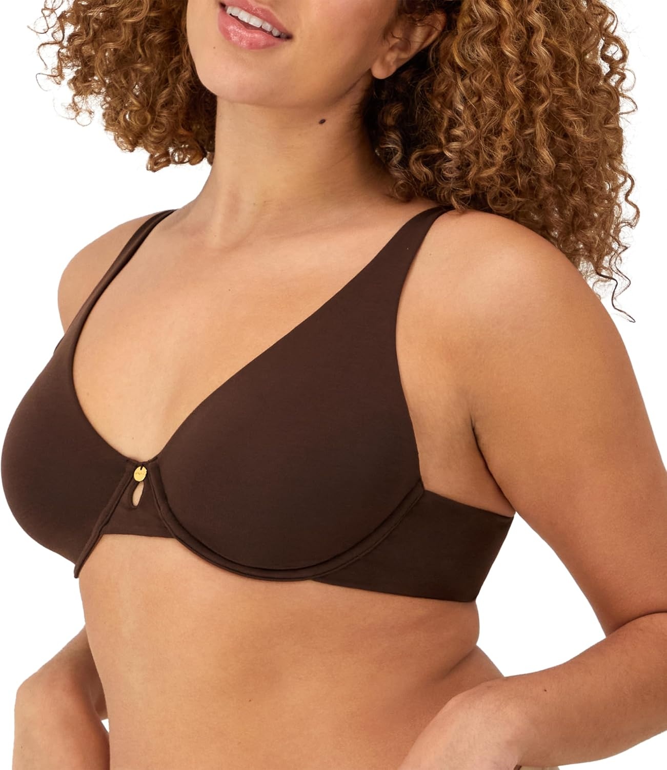 image:imageMaidenform Womens Underwire Bra Everyday Luxe Full Coverage Bra Convertible Underwire BraJust Brown
