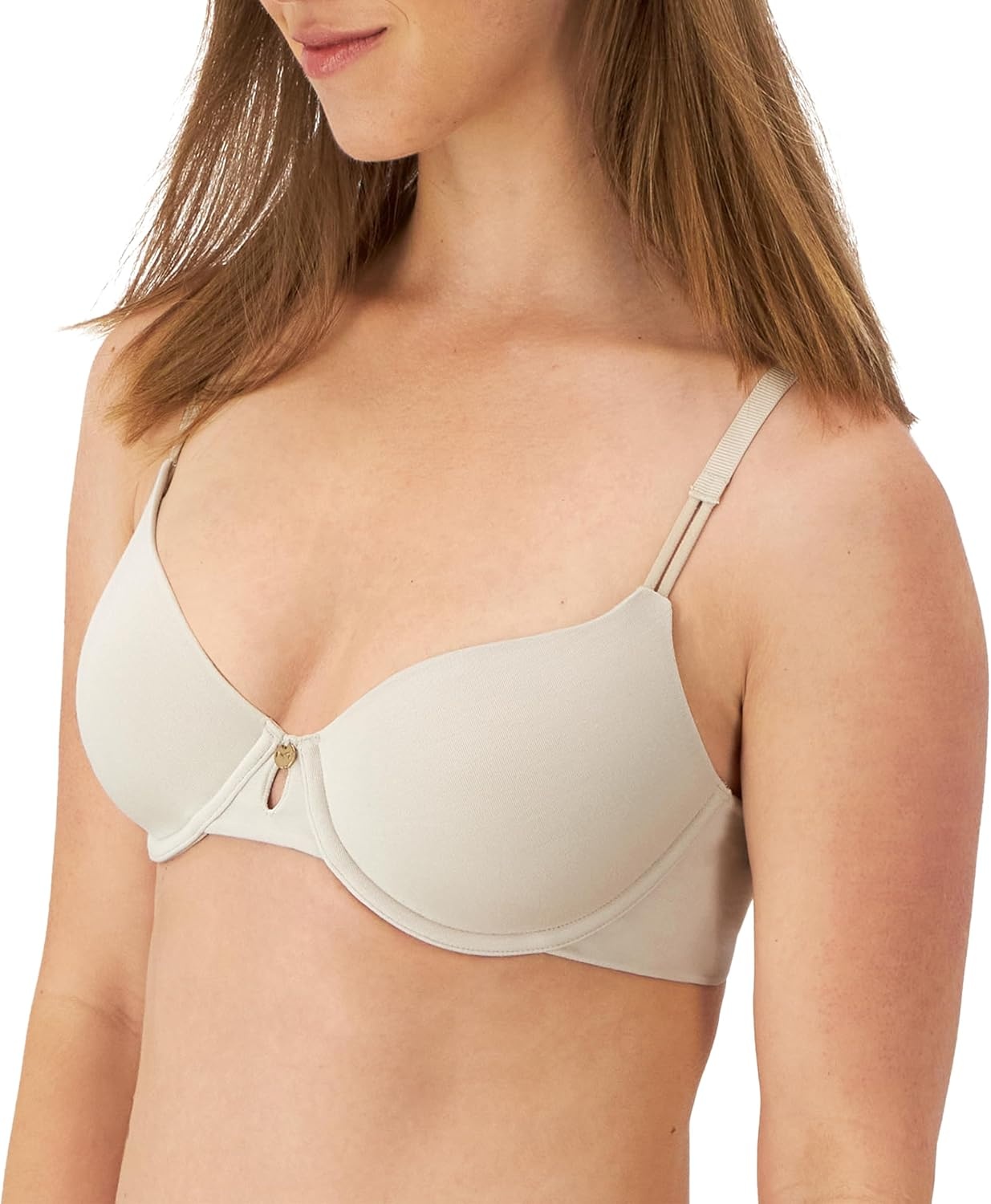image:imageMaidenform Womens Underwire TShirt Bra Everyday Luxe TShirt Bra Full Coverage BraBeige Bisque