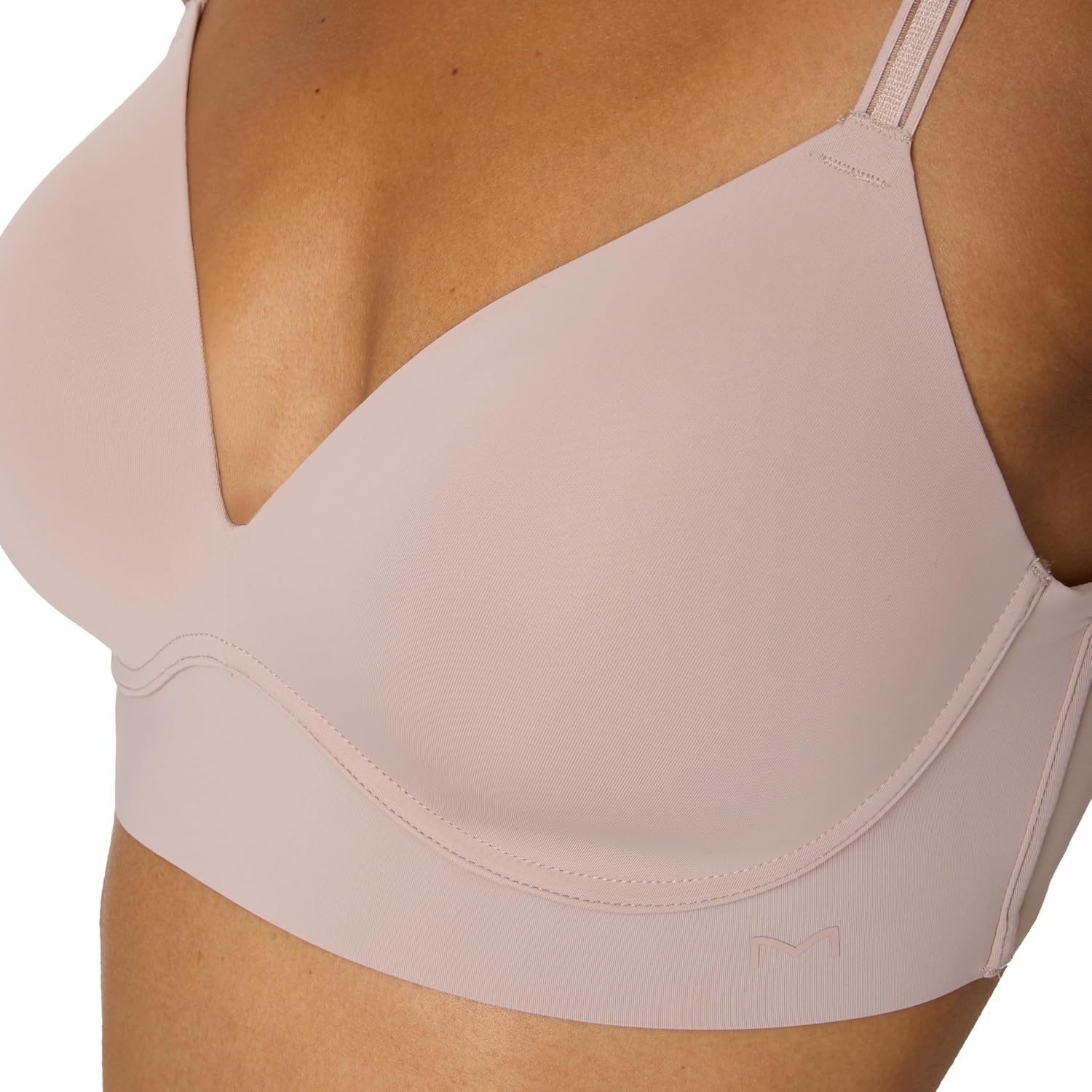 image:imageMaidenform Womens Wireless Bra Barely There NoShow Bra for Women Full Coverage Convertible StrapsEvening Blush