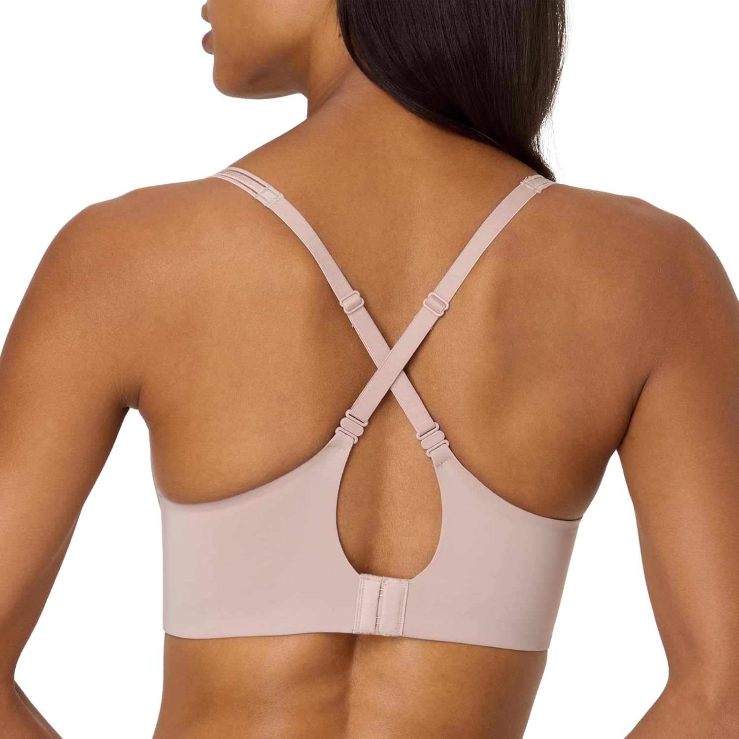 image:imageMaidenform Womens Wireless Bra Barely There NoShow Bra for Women Full Coverage Convertible StrapsEvening Blush