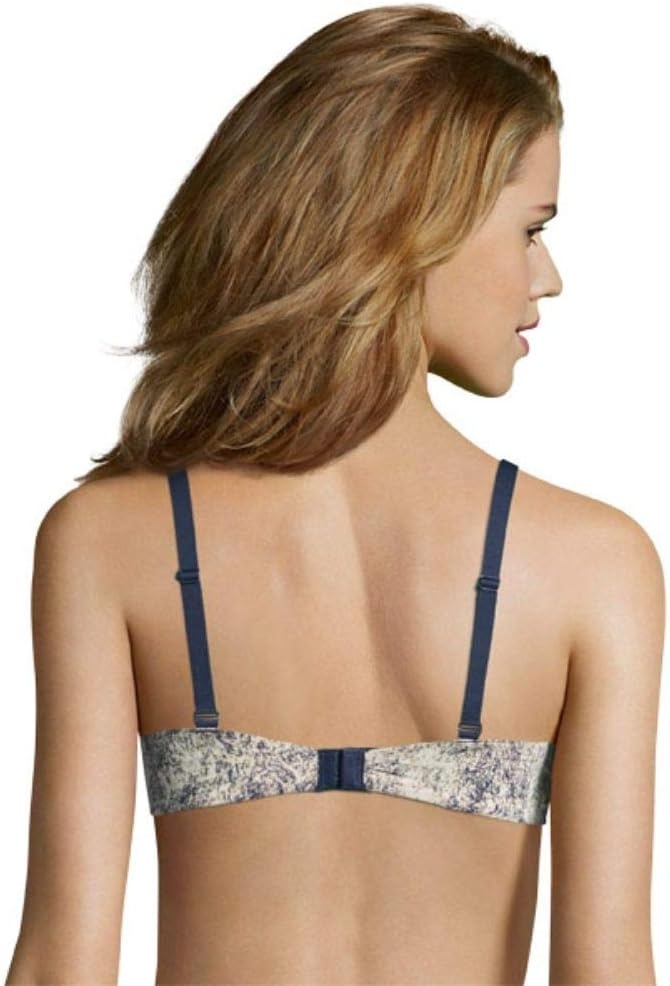 image:imageMaidenform womens One Fab Fit Underwire Bra Demi Tshirt Bra Convertible Bra Retired ColorsNavy Swirl Print